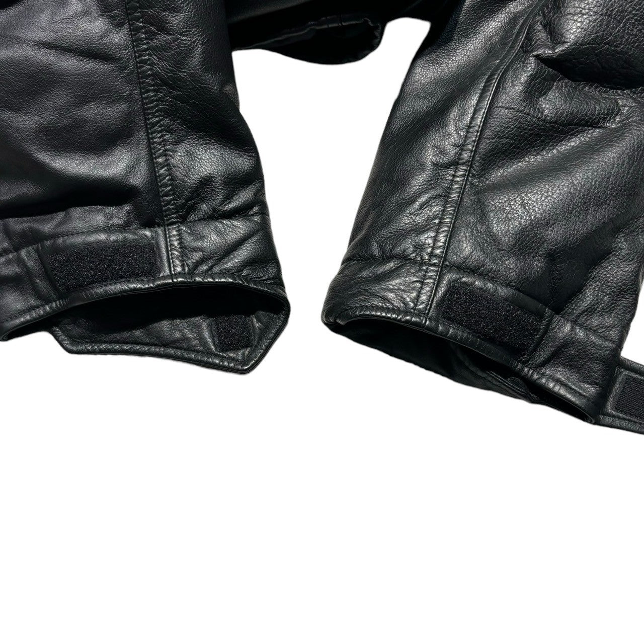 BAPE BY A BATHING APE(ベイプ バイ アベイシングエイプ) M-65 type leather down jacket M-65タイプ レザーダウン ジャケット XL ブラック SAMPLE品