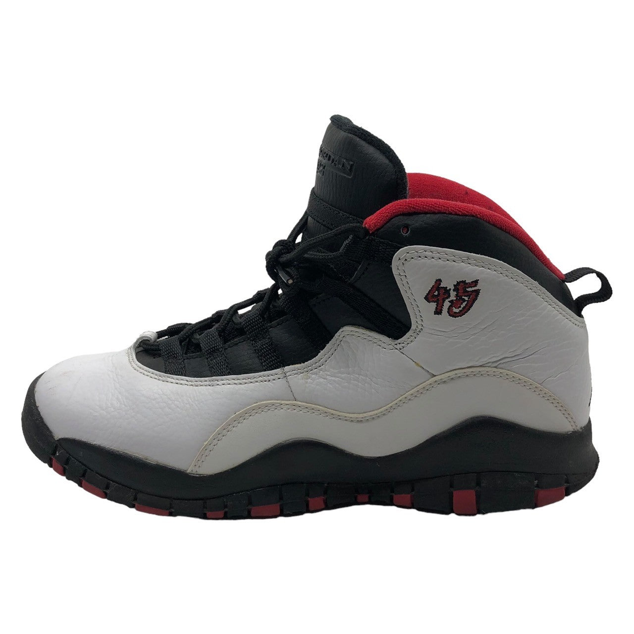 NIKE(ナイキ) AIR JORDAN 10 RETRO BG エアジョーダン 10 レトロ ハイカット スニーカー 310806-102 24.5cm ホワイト×ブラック×レッド