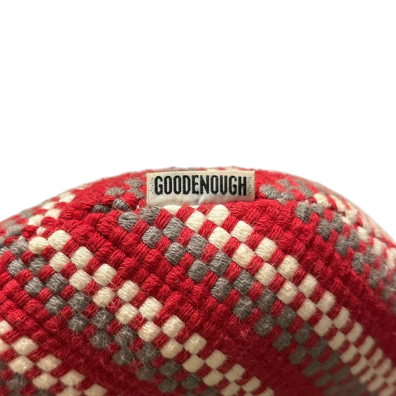 GOODENOUGH(グッドイナフ) Woven Cushion ウーブン クッション レッド×ホワイト