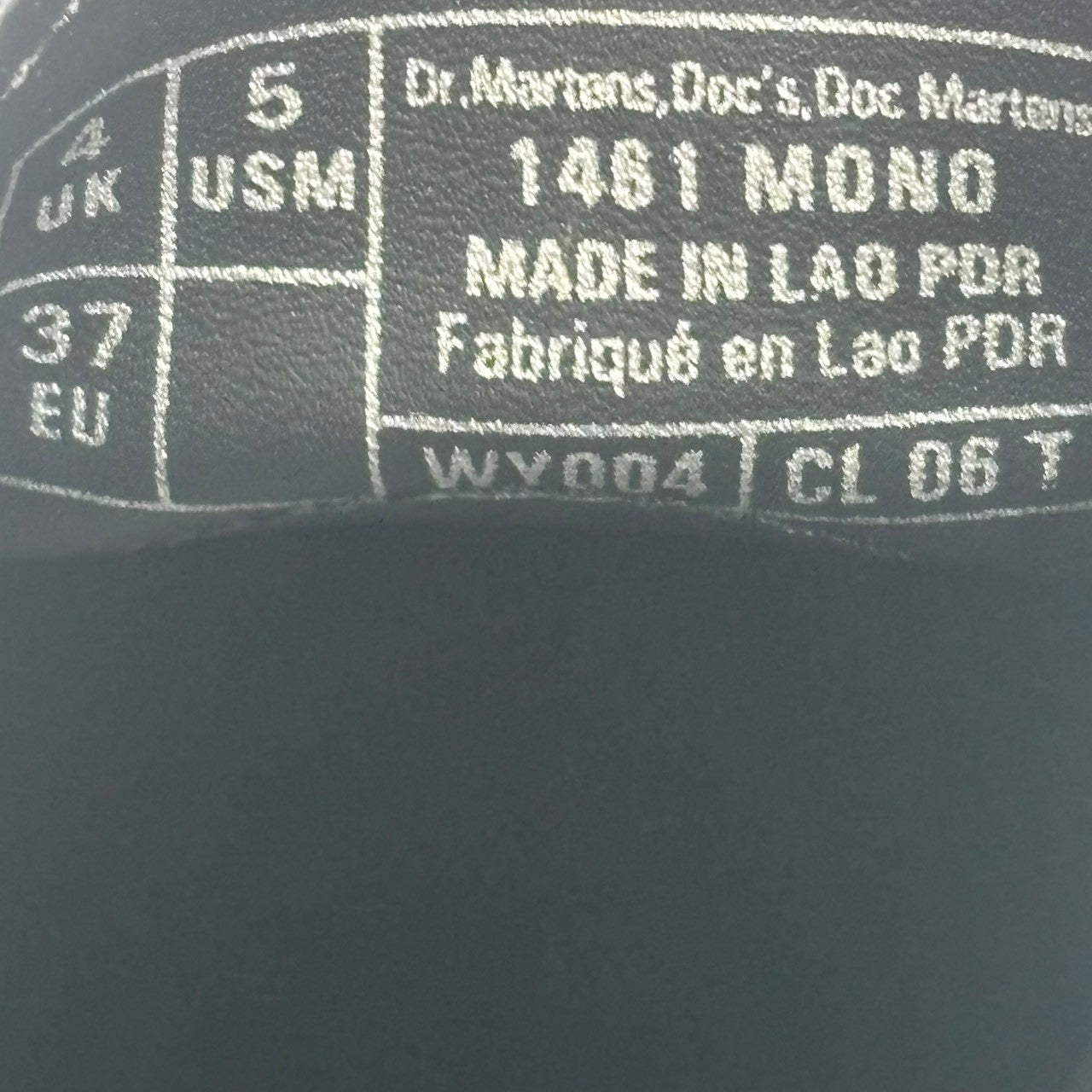 DR.MARTENS(ドクターマーチン) 1461 MONO 3HOLE SHOES 3ホールシューズ 1461MONO UK4(23.0cm) ブラック