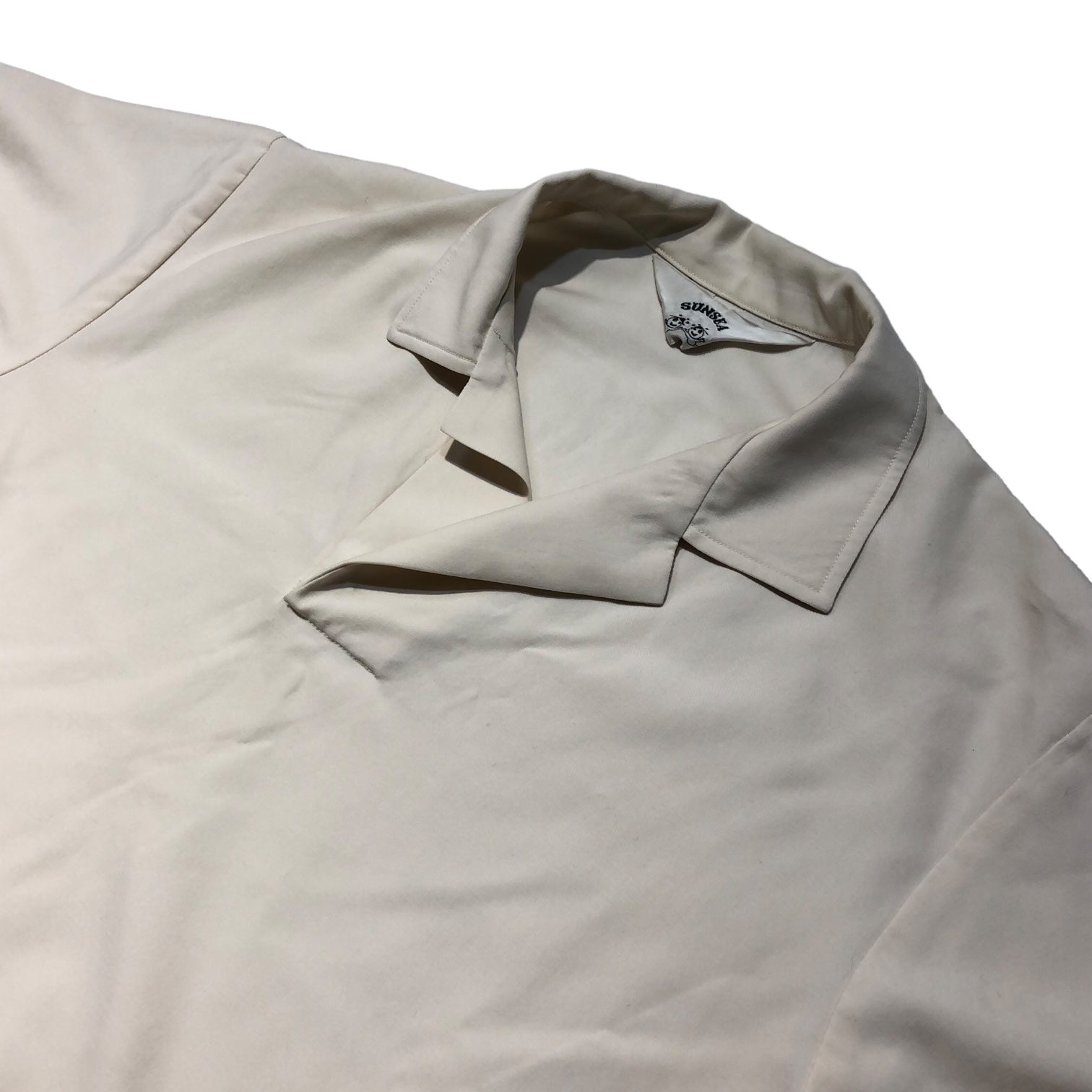 SUNSEA(サンシー) 21SS SNM Blue 2 POLO スーパーナイスマテリアルブルー2 ポロシャツ 21S17 2(M) アイボリー