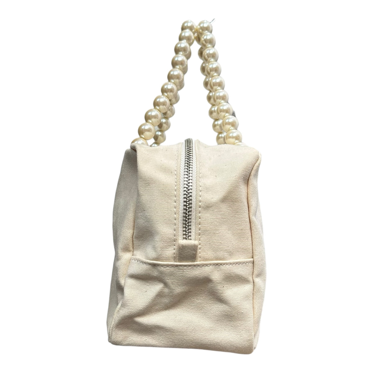 tricot COMME des GARCONS(トリココムデギャルソン) Pearl handle canvas mini handbag パール ハンドル キャンバス ミニ ハンド バッグ TC-K206 ホワイト