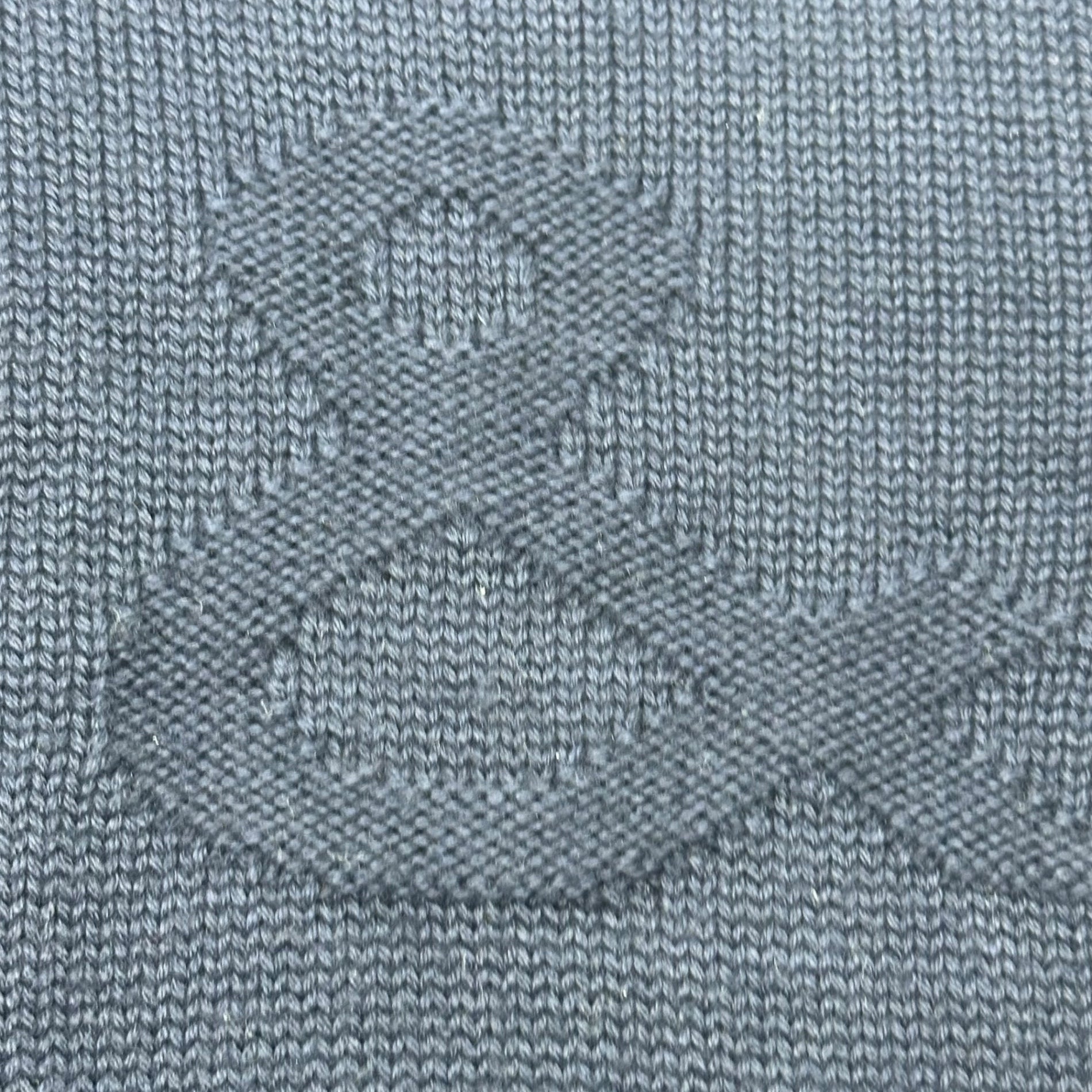 D&G(ディー&ジードルガバドルチェ&ガッバーナ) Chest “&” weave crew neck school knit 胸 「&」織り クルーネック スクール ニット K687.8224 38(M程度) ネイビー×レッド