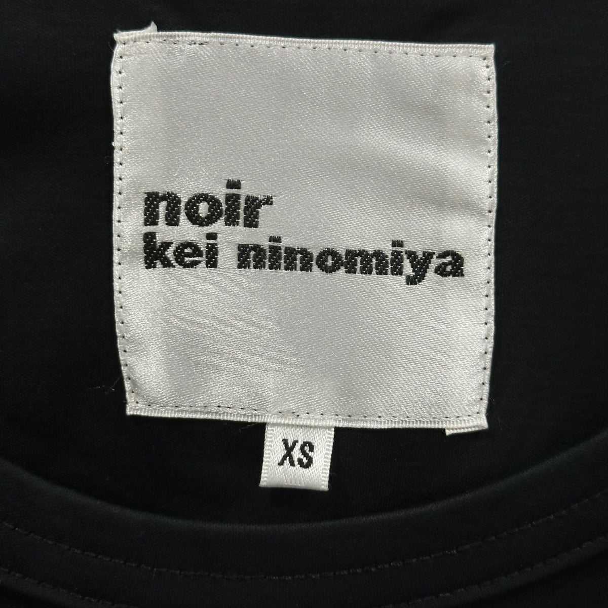 noir kei ninomiya(ノワールケイニノミヤ) 2013SS Flock Print Stretch L/S T-Shirt フロッキー ストレッチ 長袖 Tシャツ 3K-T003 XS ブラック AD2012