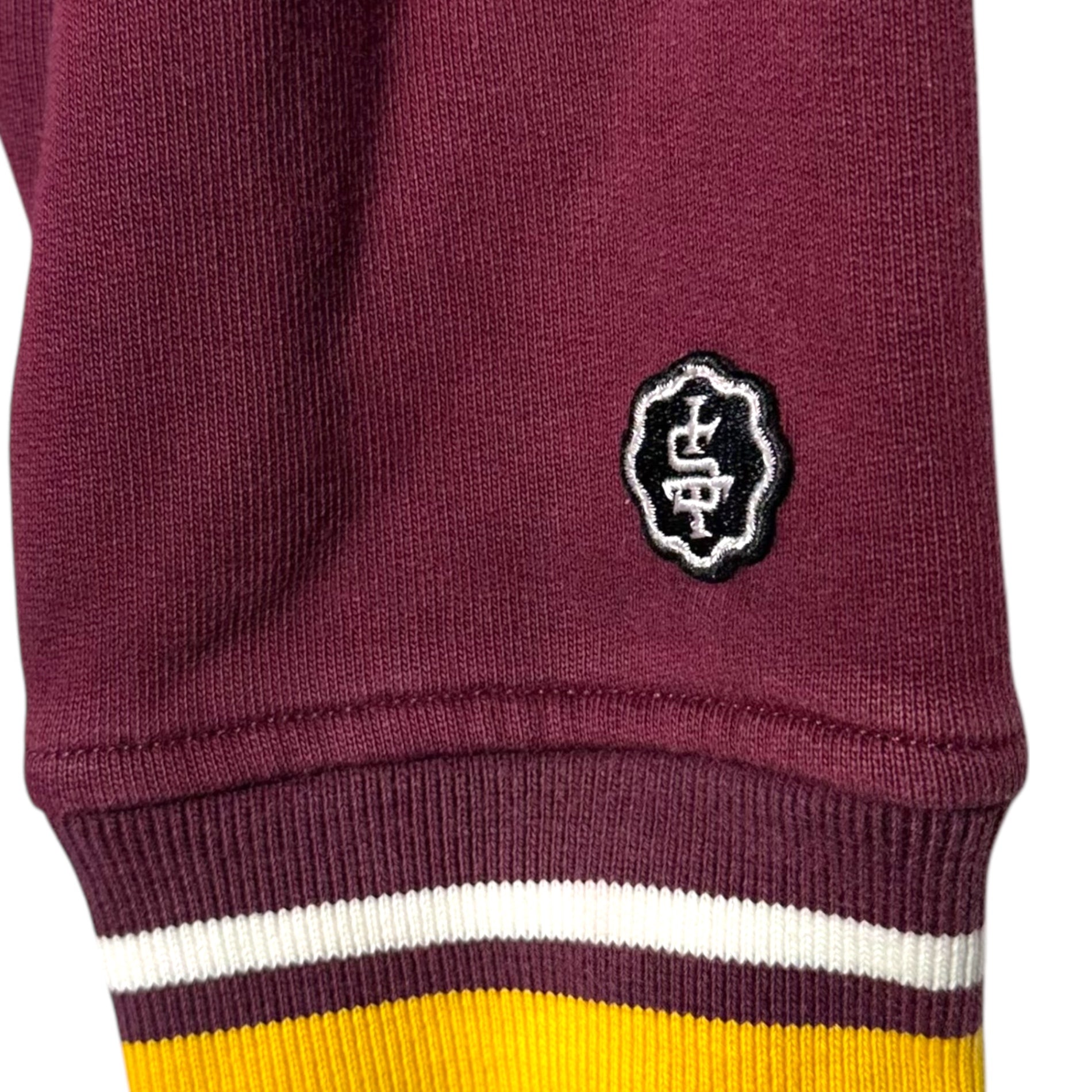 STUSSY(ステューシー) Cotton Sweatshirt Stadium Jacket コットン スウェット スタジアム ジャケット L ホワイト×ボルドー THE INTERNATIONAL ATHLETICS スタジャン