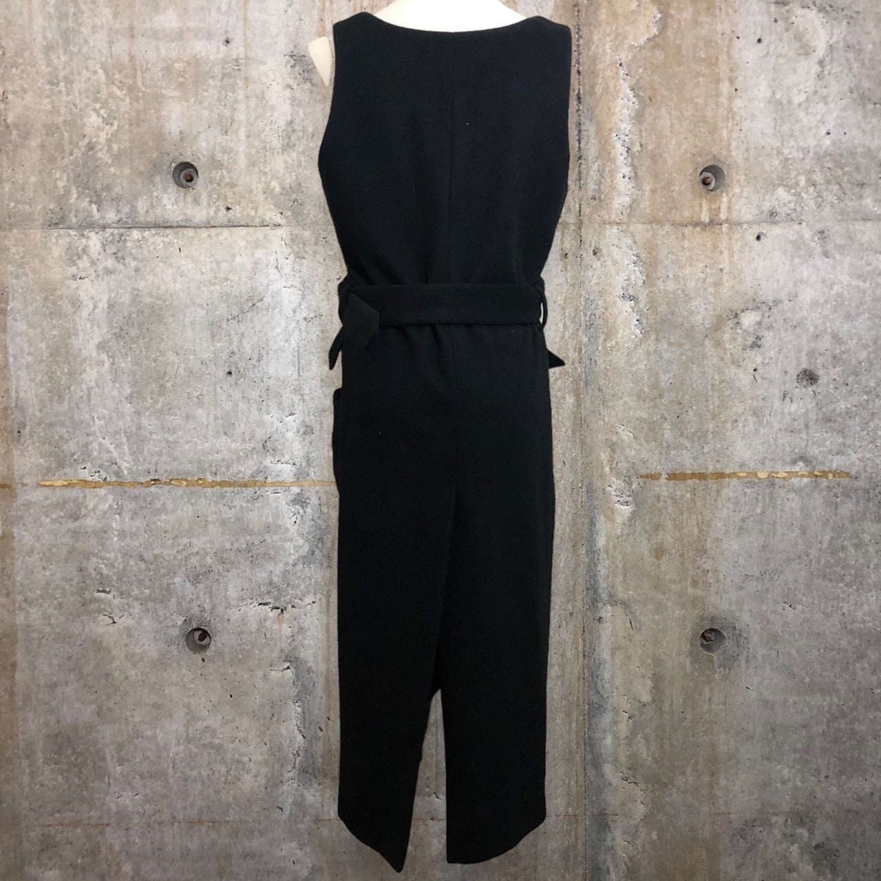 TARO HORIUCHI(タロウホリウチ)ベルテッド ロングウールジレ/ノースリーブウールコート 1804-DR05-407 2(Mサイズ程度) ブラック