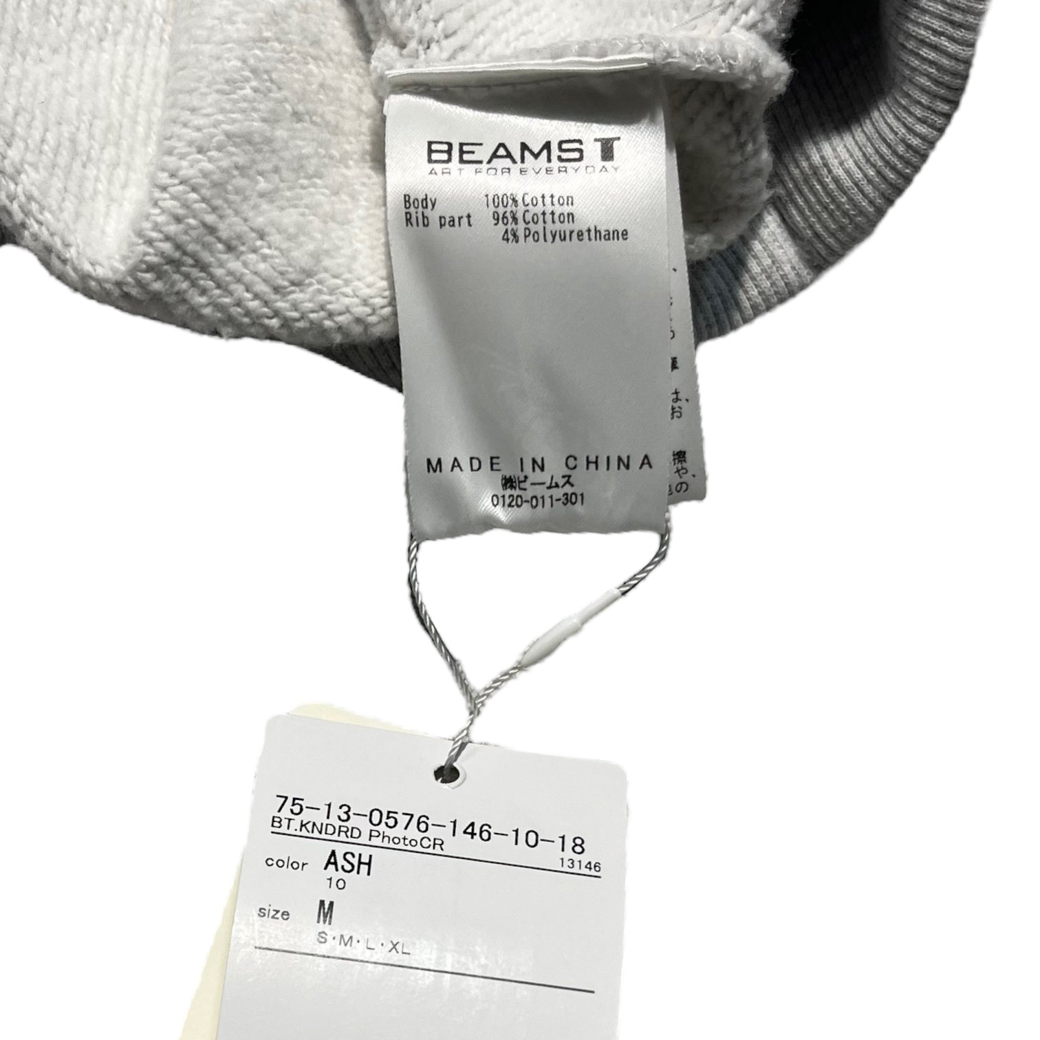 BEAMS T× KINDRED(ビームスティー×キンドレッド) PHOTO CREWNECK SWEAT フォト クルーネック スウェット 75-13-0576-146-10-18 M グレー 参考定価14,300円(税込)