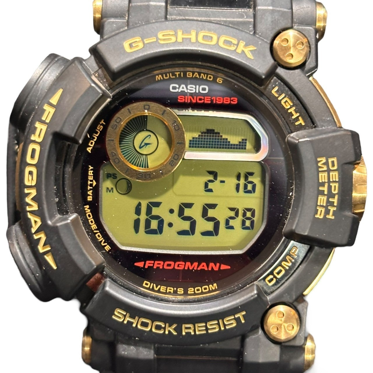 CASIO(カシオ) 35周年記念 限定モデル G-Shock MASTER OF G-SEA ジーショック マスター オブ ジー GWF-D1035B-1JR ブラック×レッド デジタル 腕時計 箱付