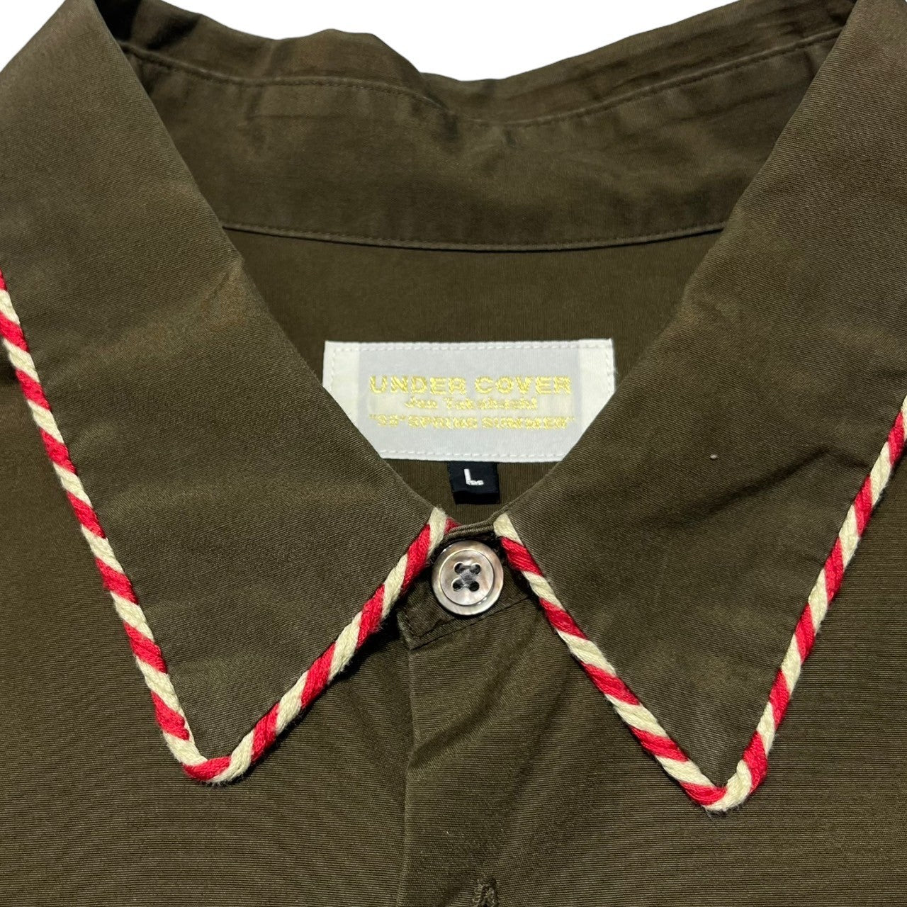 UNDERCOVER(アンダーカバー) 98SS Roll piping L/S shirt ゲバラ期 ロール パイピング ステッチ 長袖 シャツ UC-8S-BS-101 L ブラウン