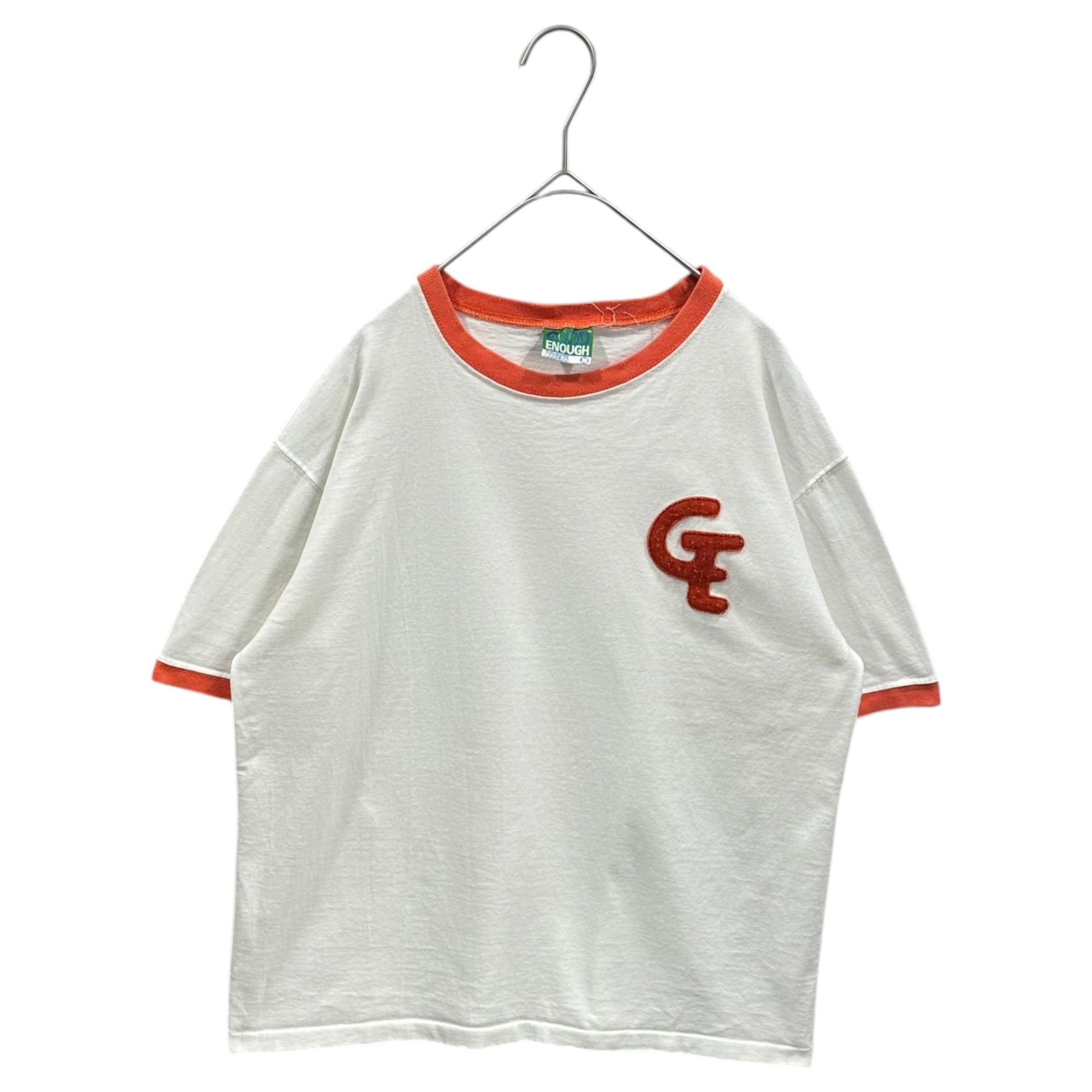 GOODENOUGH(グッドイナフ) 1997's Felt Logo Ringer S/S T-Shirt フェルト ロゴ リンガー 半袖 Tシャツ M ホワイト×オレンジ