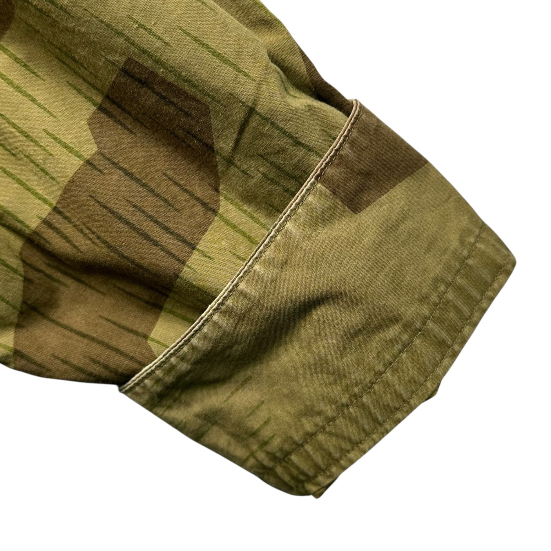 GENERAL RESEARCH(ジェネラルリサーチ) 99SS Irregular Pocket Camouflage Military Homage Shirt 変則 ポケット カモフラ ミリタリー オマージュ シャツ STYLE468 M カーキ×ブラウン 90年代 オリジナル 90s