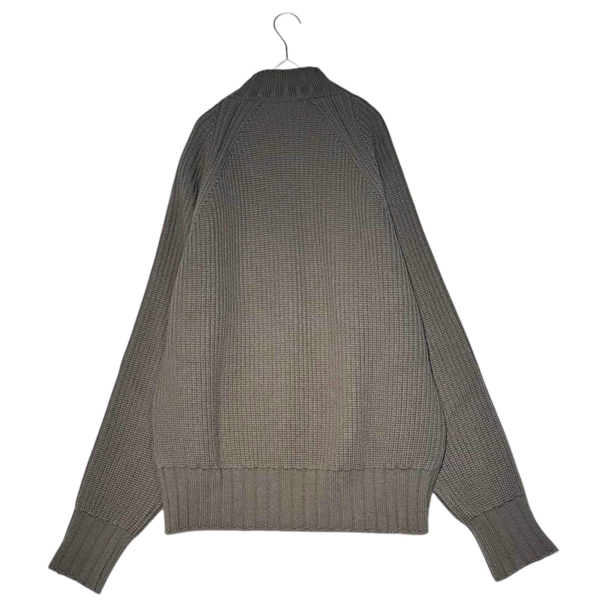 JOHN LAWRENCE SULLIVAN(ジョンローレンスサリバン) 20AW ZIPPED KNIT SWEATER ジップ ニット 4A001-0121-26 S グレージュ