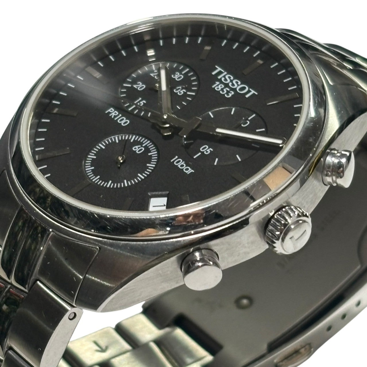 TISSOT(ティソ) PR 100 CHRONOGRAPH クロノグラフ アナログ ウォッチ 腕時計 T101.417.11.051.00 - 文字盤:ブラック 10bar T101417A