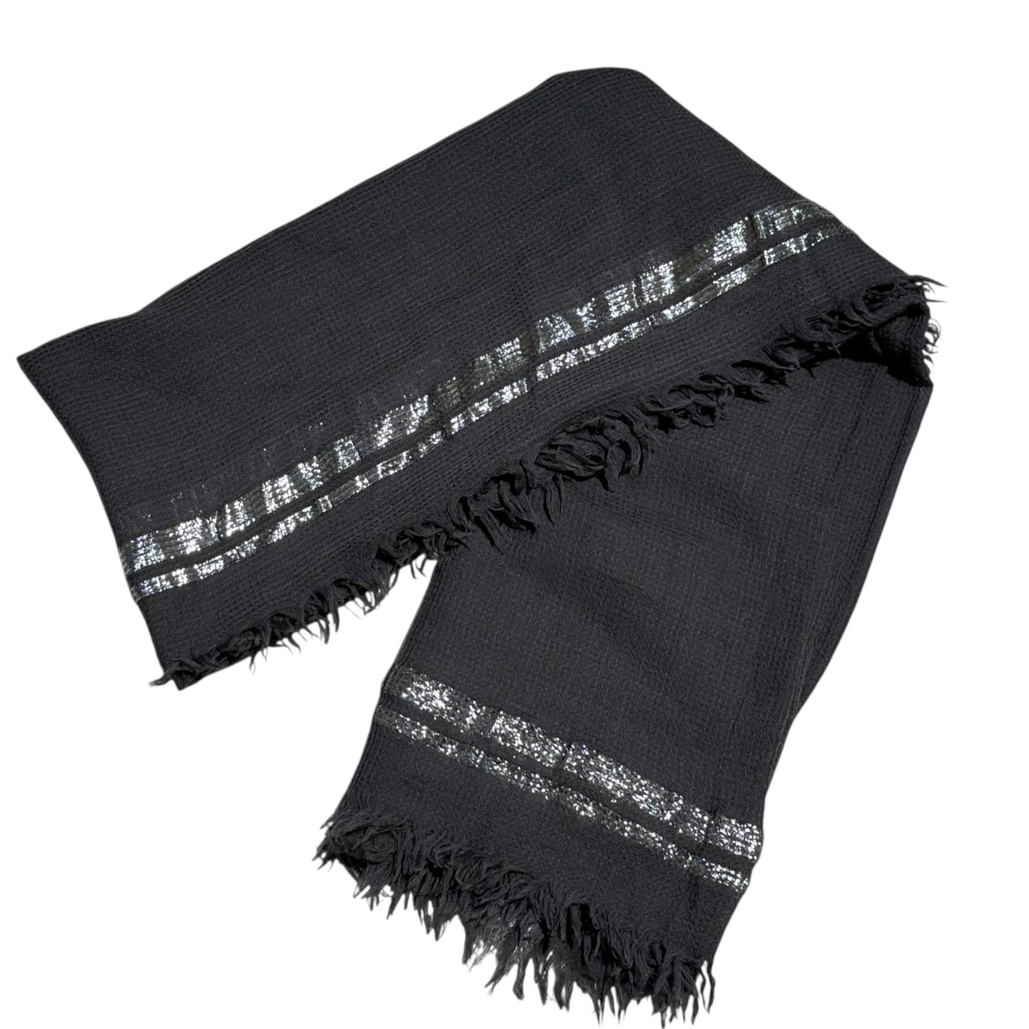 tricot COMME des GARCONS(トリココムデギャルソン) Silver Line Waffle Wool Stole シルバー ライン ワッフル ウール ストール TP-K401 グレー×シルバー マフラー