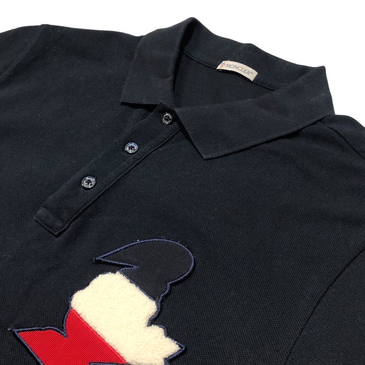 MONCLER(モンクレール) MAGLIA POLO MANICA CORTA ロゴ ワッペン ポロ シャツ E10918322300 C-SCOM-18-1639 L ブラック