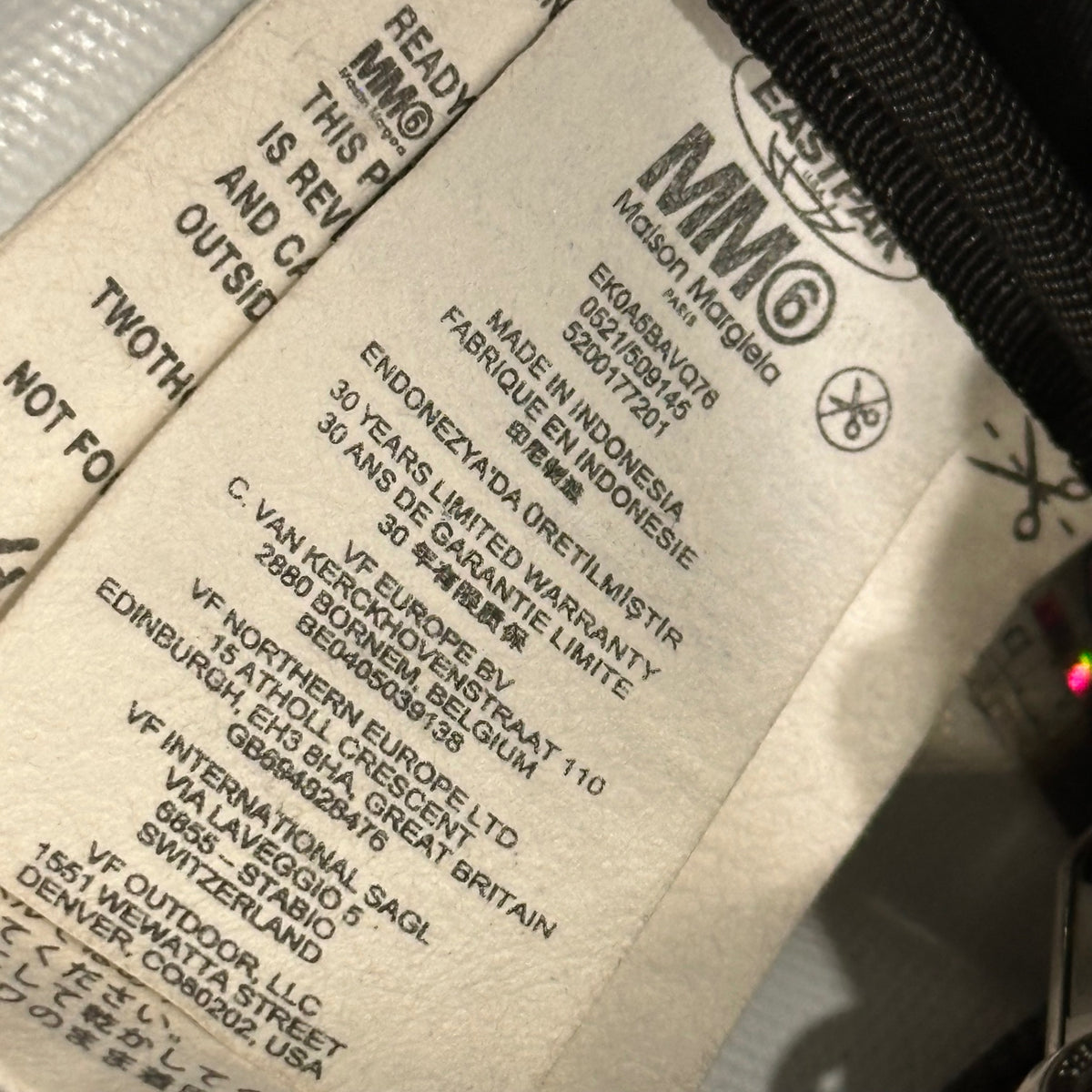 MM6 Maison Margiela×EASTPAK(エムエムシックス×イーストパック) 2021AW Springer Bum Bag ボディー バッグ EK0A5BAVQ76 ブラック ウエスト ポーチ 斜め掛け