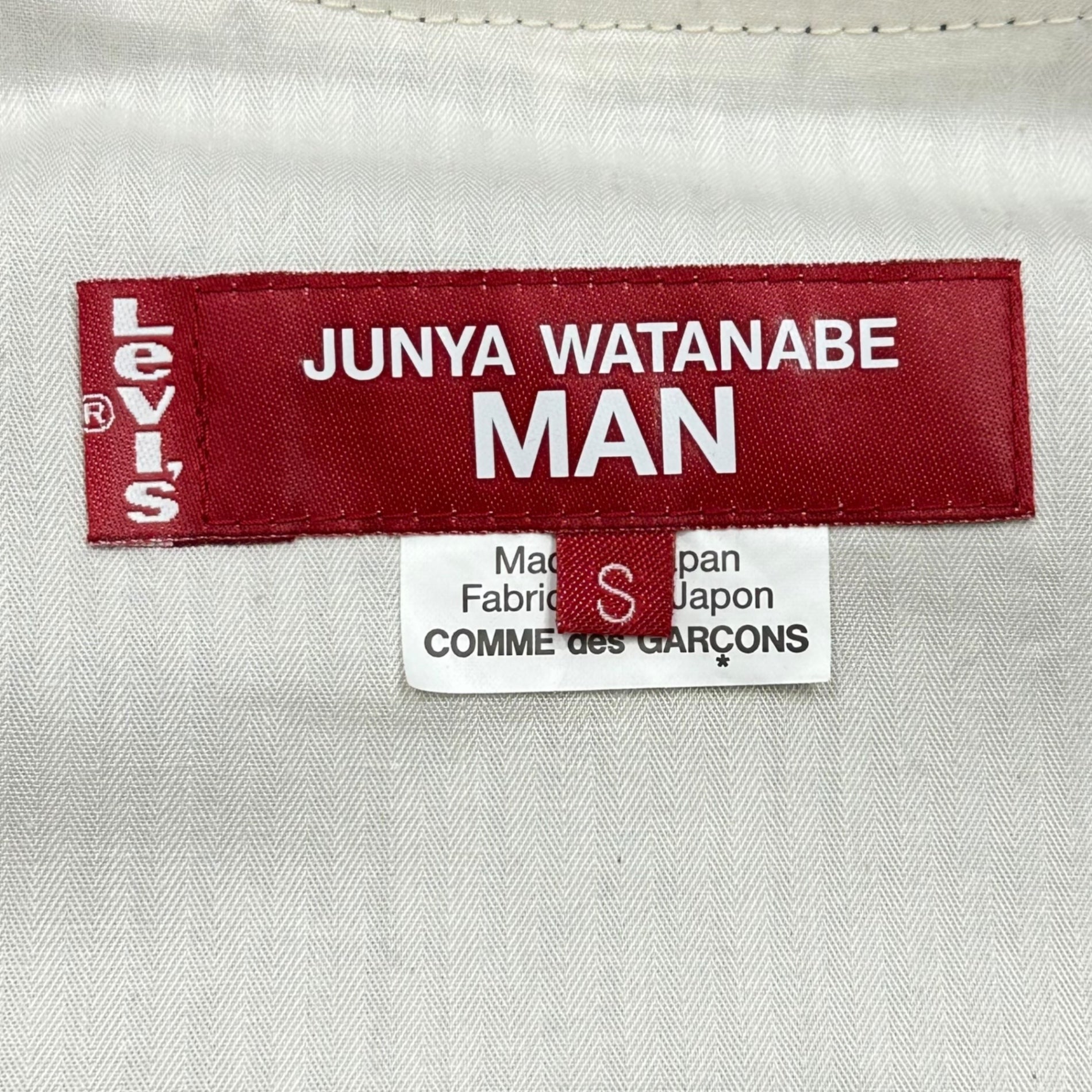 JUNYA WATANABE MAN×Levi's(ジュンヤワタナベマン×リーバイス) 25SS Cotton Denim Product Processing Customization 綿デニム 製品加工カスタマイズ Levi's Wネーム WO-J207 S インディゴ 再構築 ジャケット