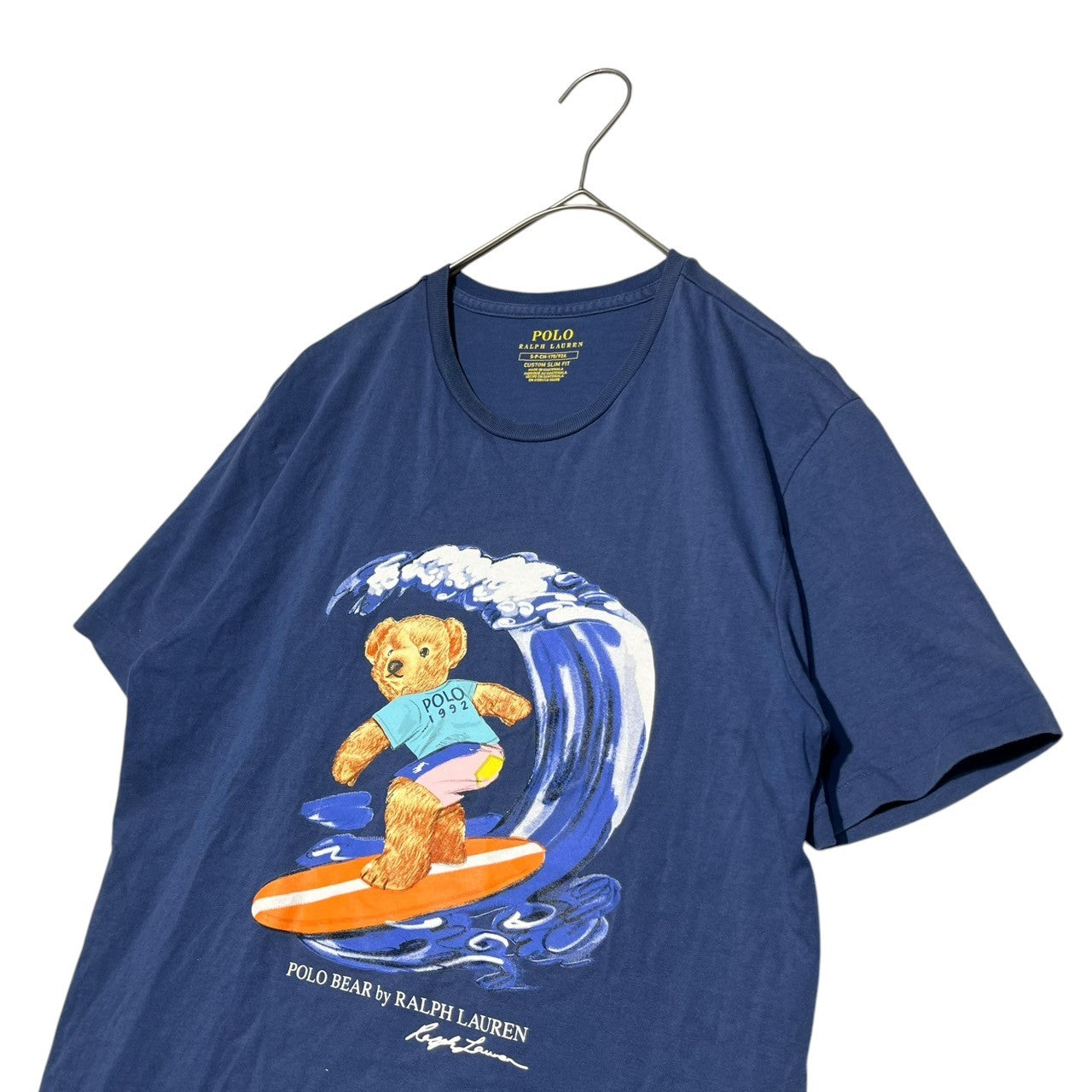 POLO RALPH LAUREN(ポロラルフローレン) Surfing Style Polo Bear T-Shirt Cut and Sewn サーフィンスタイル ポロベア Tシャツ カットソー S ブルー