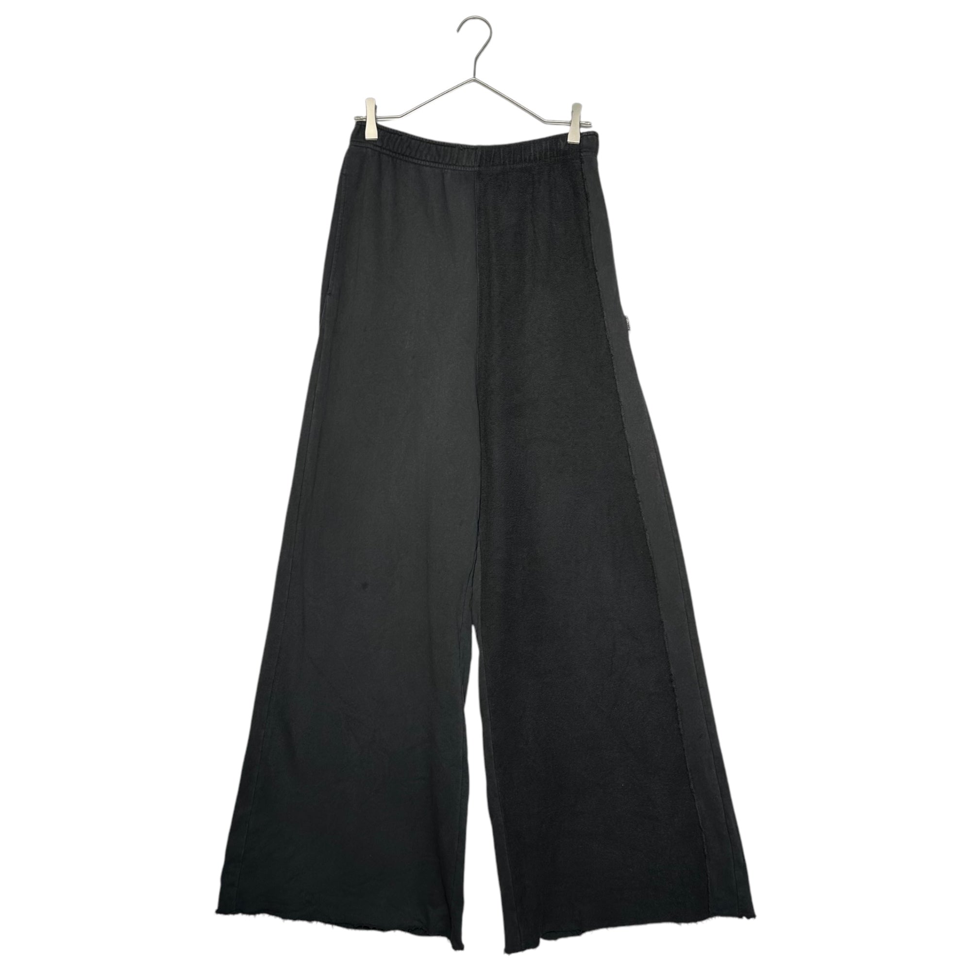 MM6 Maison Margiela(エムエムシックス) 24AW Inside Out Sweatpants インサイドアウト スウェット パンツ SH0KA0024 S ブラック ワイド 切りっぱなし