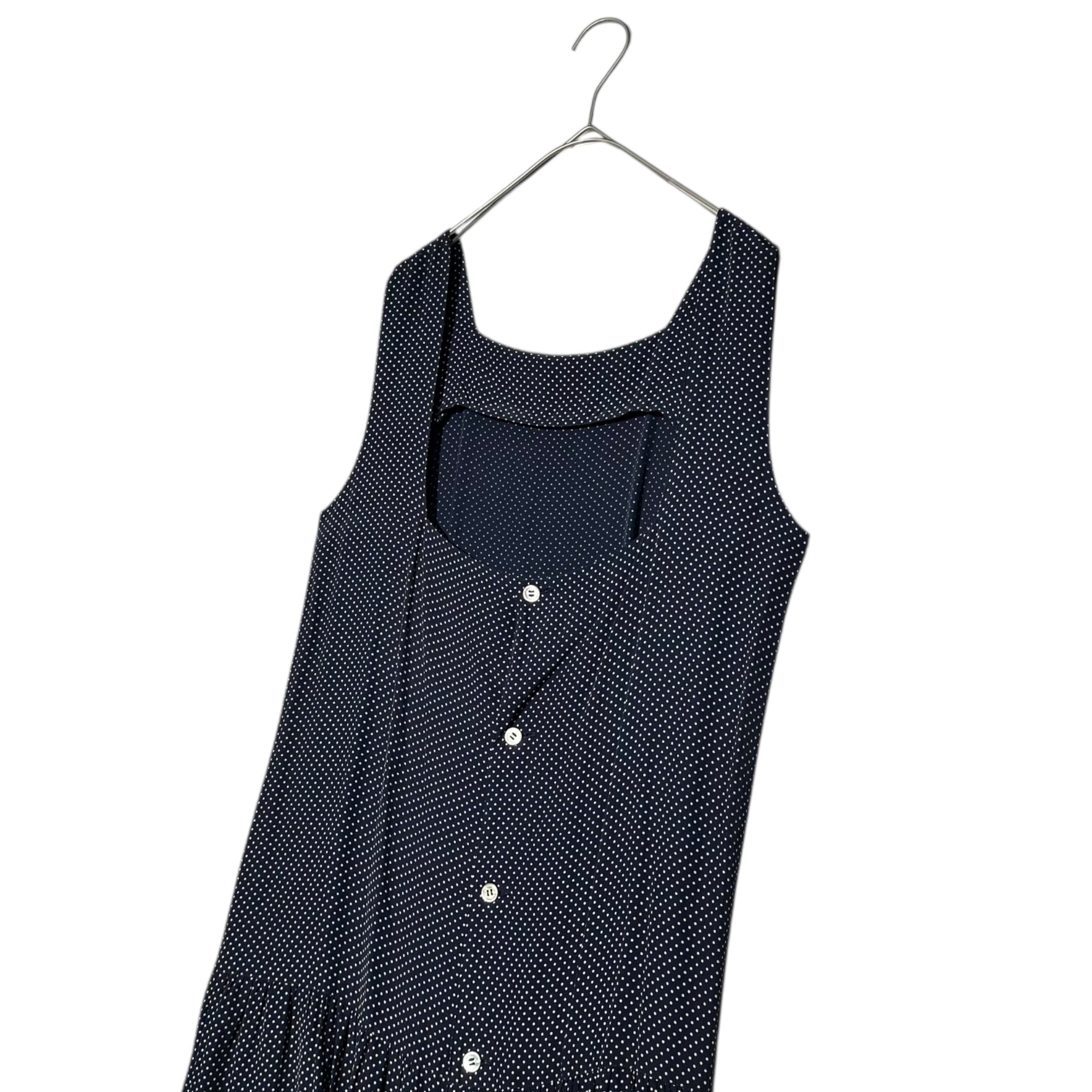 COMME des GARCONS(コムデギャルソン) 70~80's Vintage Dot Print Sleeveless Dress 70~80年代 ヴィンテージ ドットプリント ノースリーブ ワンピース AD表記無 FREE ネイビー 川久保玲 本人期