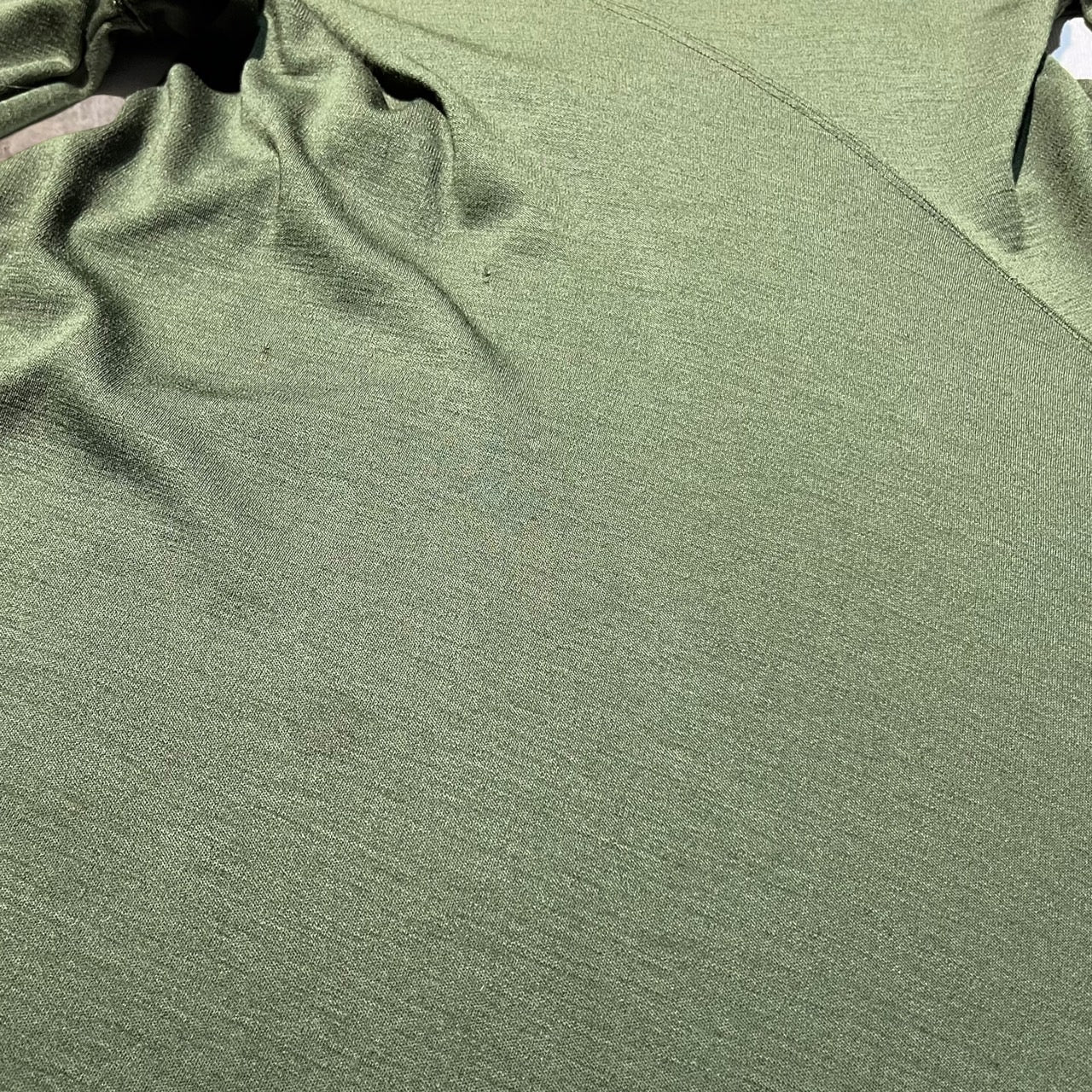 ISSEY MIYAKE(イッセイミヤケ) 80's筆タグ ウール ニット 切替ワンピース 変形 アシンメトリー JY23028 M カーキ 80年代 ヴィンテージ