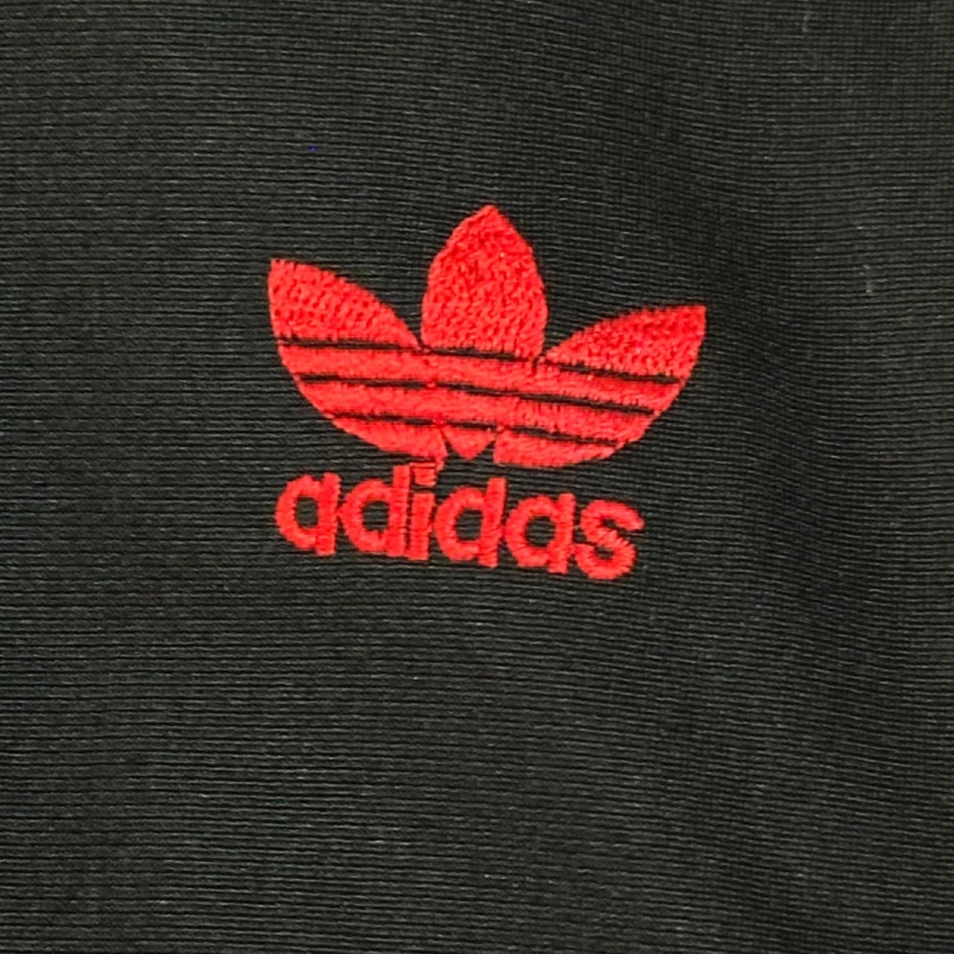 adidas(アディダス) 80~90's ATP 3 Line Jersey Track Jacket 3本ライン ジャージ トラック ジャケット M ブラック×レッド 生産国表記無し(フランス、USA以外の製造)