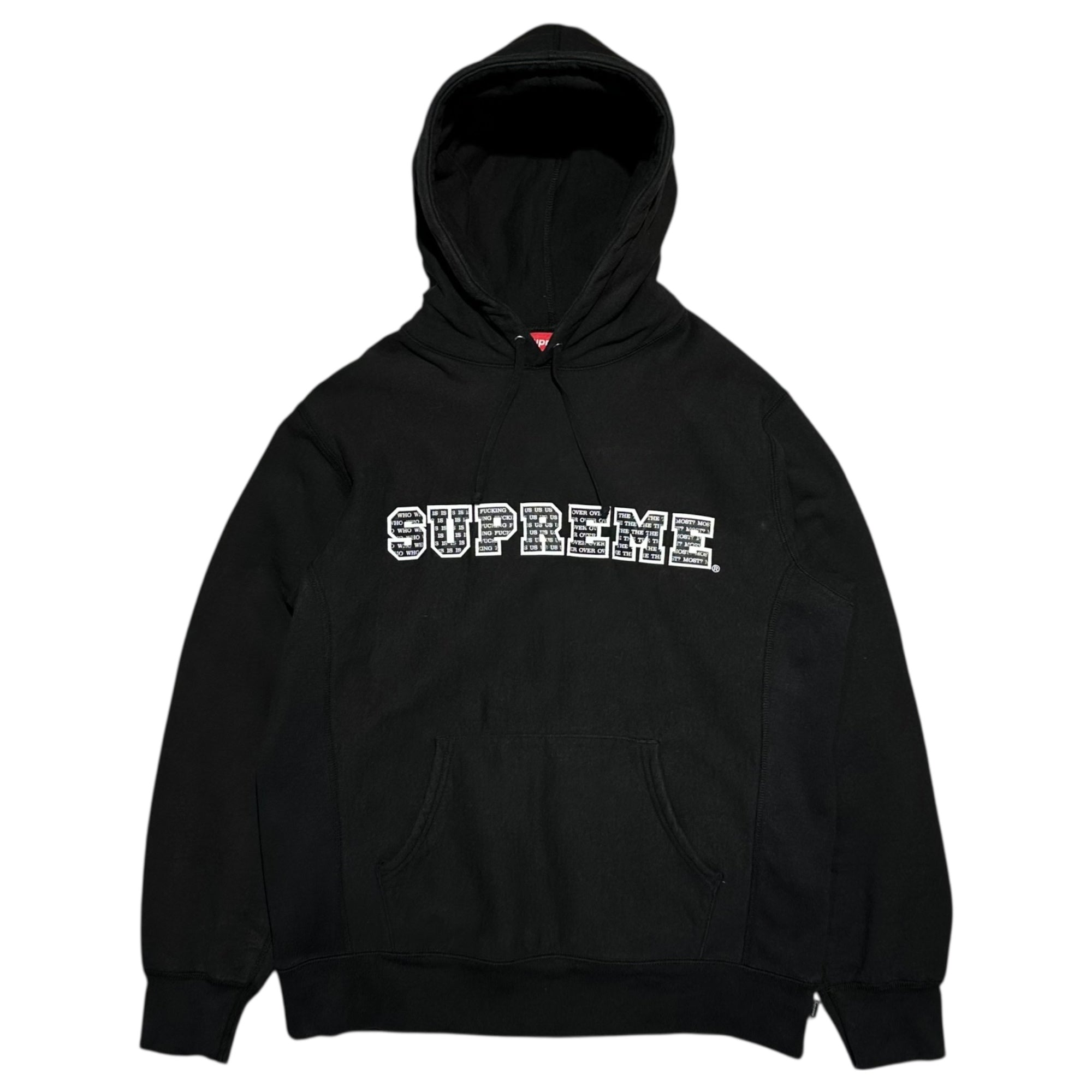 SUPREME(シュプリーム) 19AW The Most Hooded Sweatshirt ロゴ アップリケ プルオーバー パーカー L ブラック 19FW フーディ
