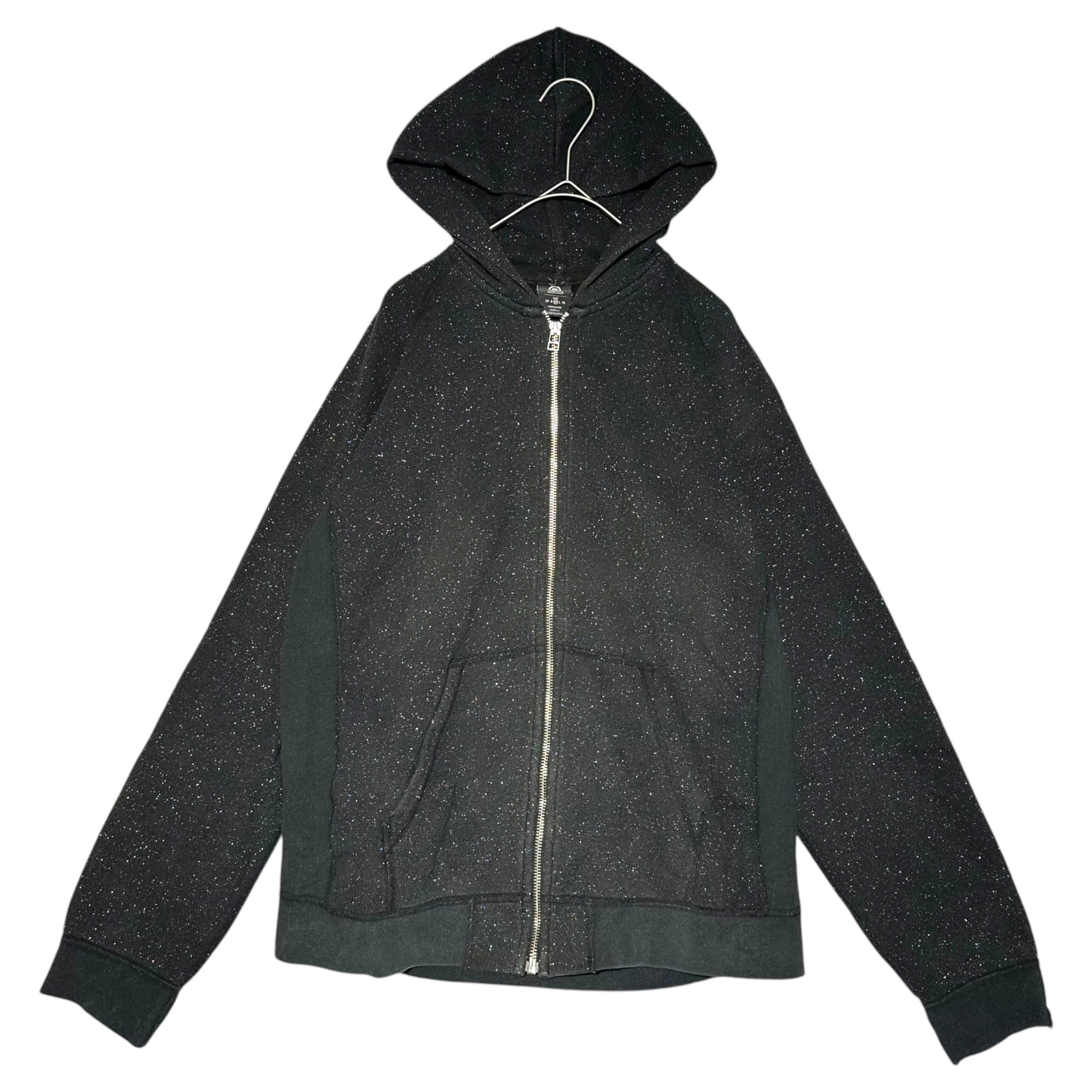 RESONATE GOODENOUGH(リゾネイトグッドイナフ) Lamé cotton full-zip hoodie ラメ コットン フルジップ パーカー RSE-0621 M ブラック