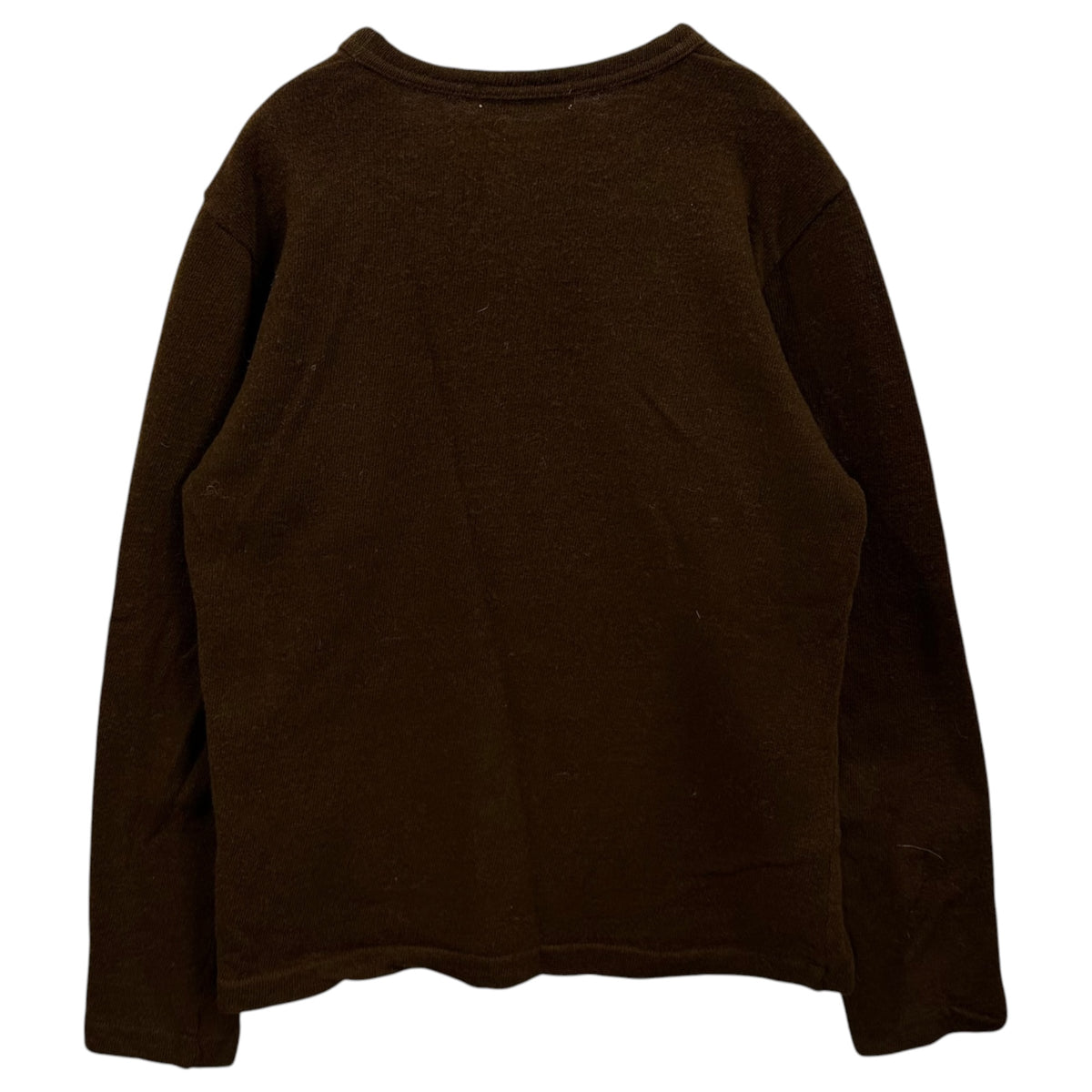 robe de chambre COMME des GARCONS(ローブドシャンブルコムデギャルソン) 1999AW Cupro-Ruffled Cross-Design Wool Knit キュプラ フリル クロス デザイン ウール ニット RT-040330 FREE ブラウン AD1999 90s アーカイブ