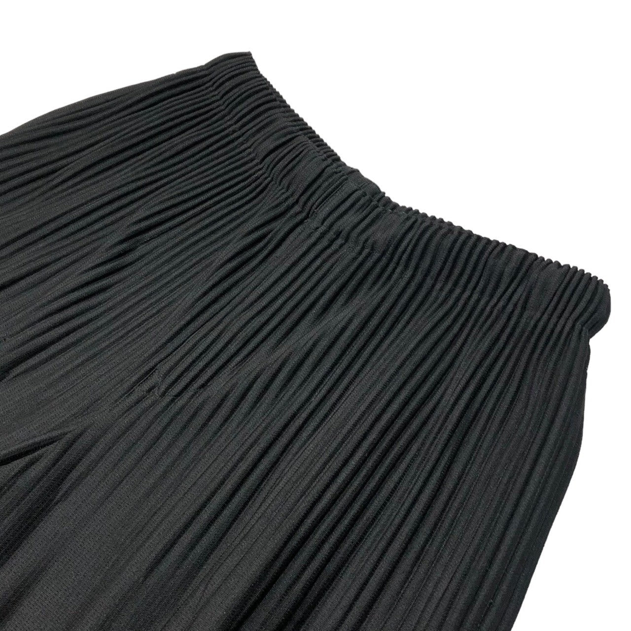 HOMME PLISSE ISSEY MIYAKE(オムプリッセイッセイミヤケ) Erased pleated tapered cropped pants 消しプリーツテーパードクロップドパンツ HP91JF103 1(S程度) ブラック 完売品