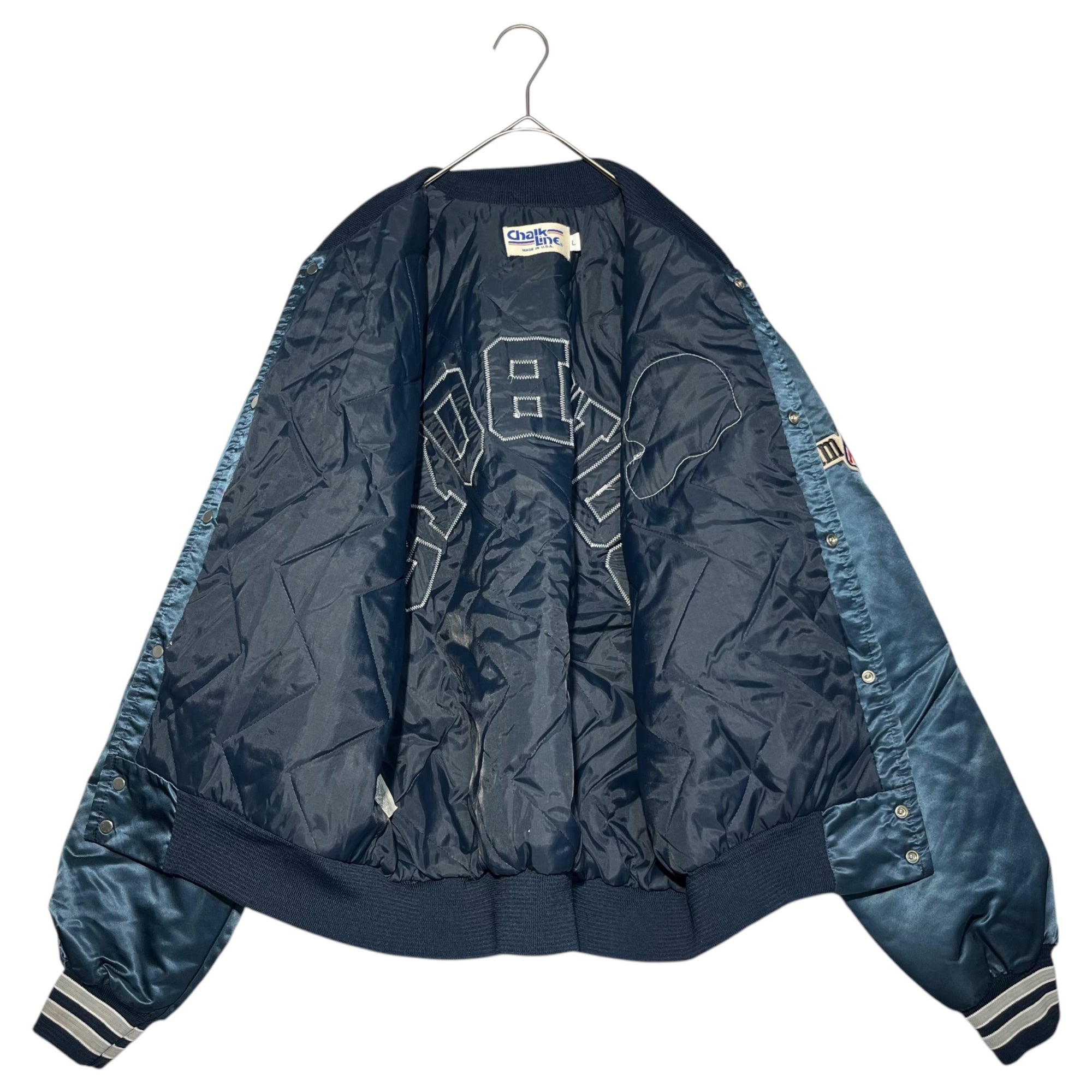 Chalk Line(チョークライン) 90's NFL COWBOYS USA made stadium jacket スタジャン L ネイビー USA製 90年代 スタジアム ジャンパー ジャケット ブルゾン ヴィンテージ 古着