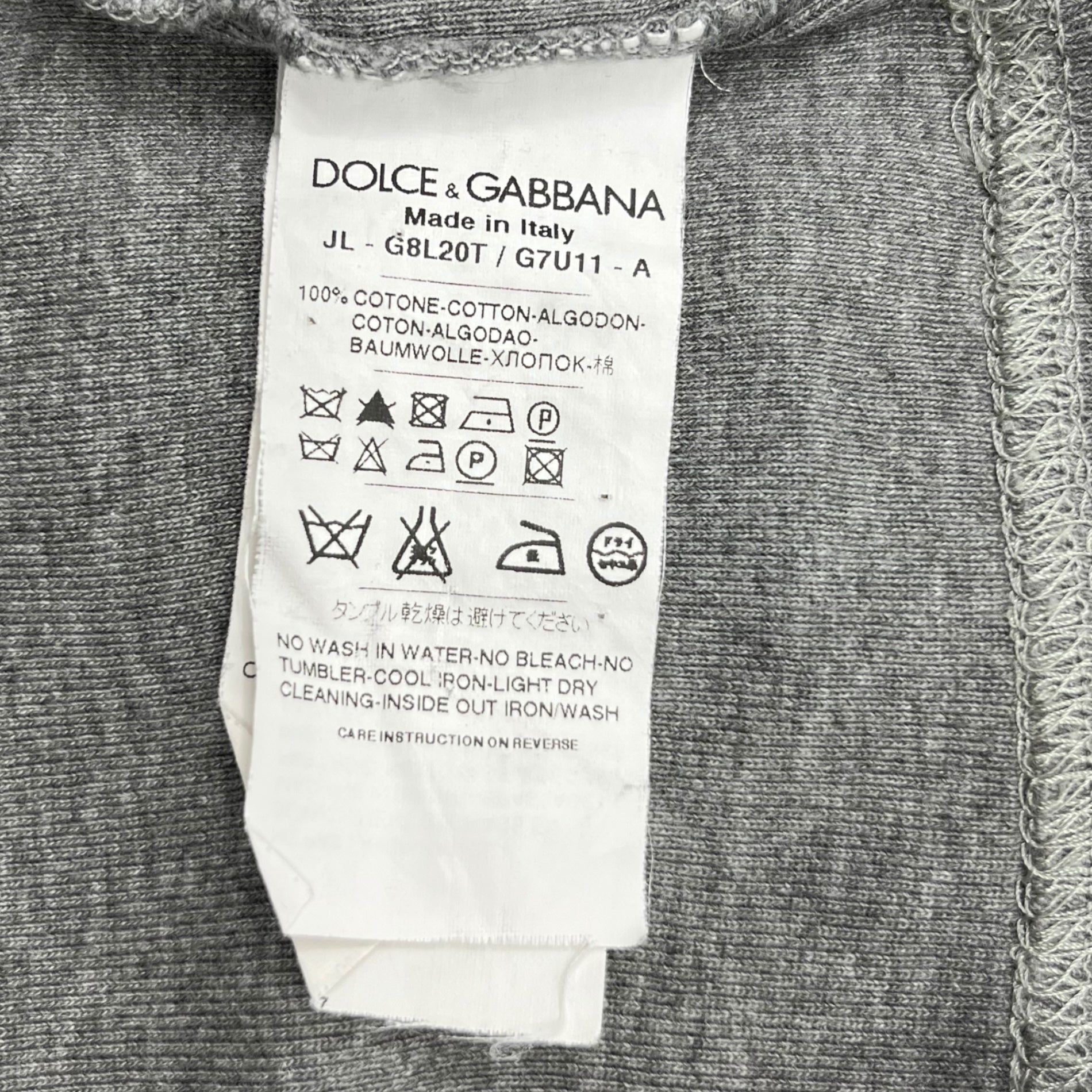 DOLCE&GABBANA(ドルチェ&ガッバーナドルガバ) Denim polo switching shirt デニム 切替 ポロシャツ 44(S程度) グレー