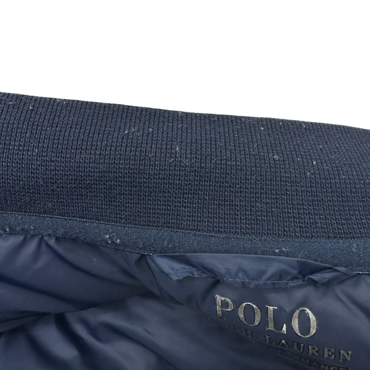 POLO RALPH LAUREN(ポロラルフローレン) Sleeve Switching Ribbed Neck Down Blouson Jacket 袖切替 リブネック ダウン ブルゾン ジャケット 710671057001 L ネイビー