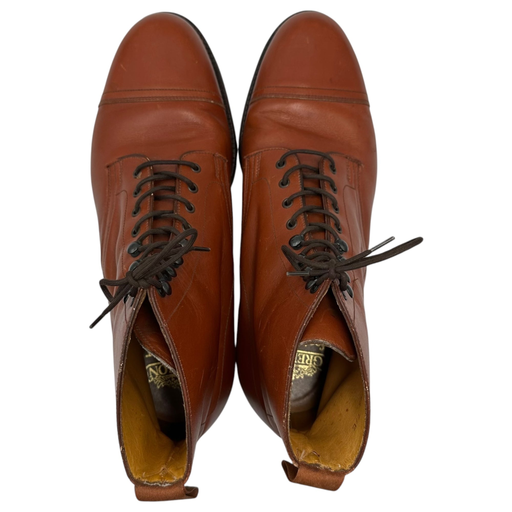 GRENSON(グレンソン) 1990’s England made Cap-toe boots キャップトゥ ブーツ 6208/49 7/E(25.5cm程度) ブラウン 90年代 ヴィンテージ イングランド製 ワーク