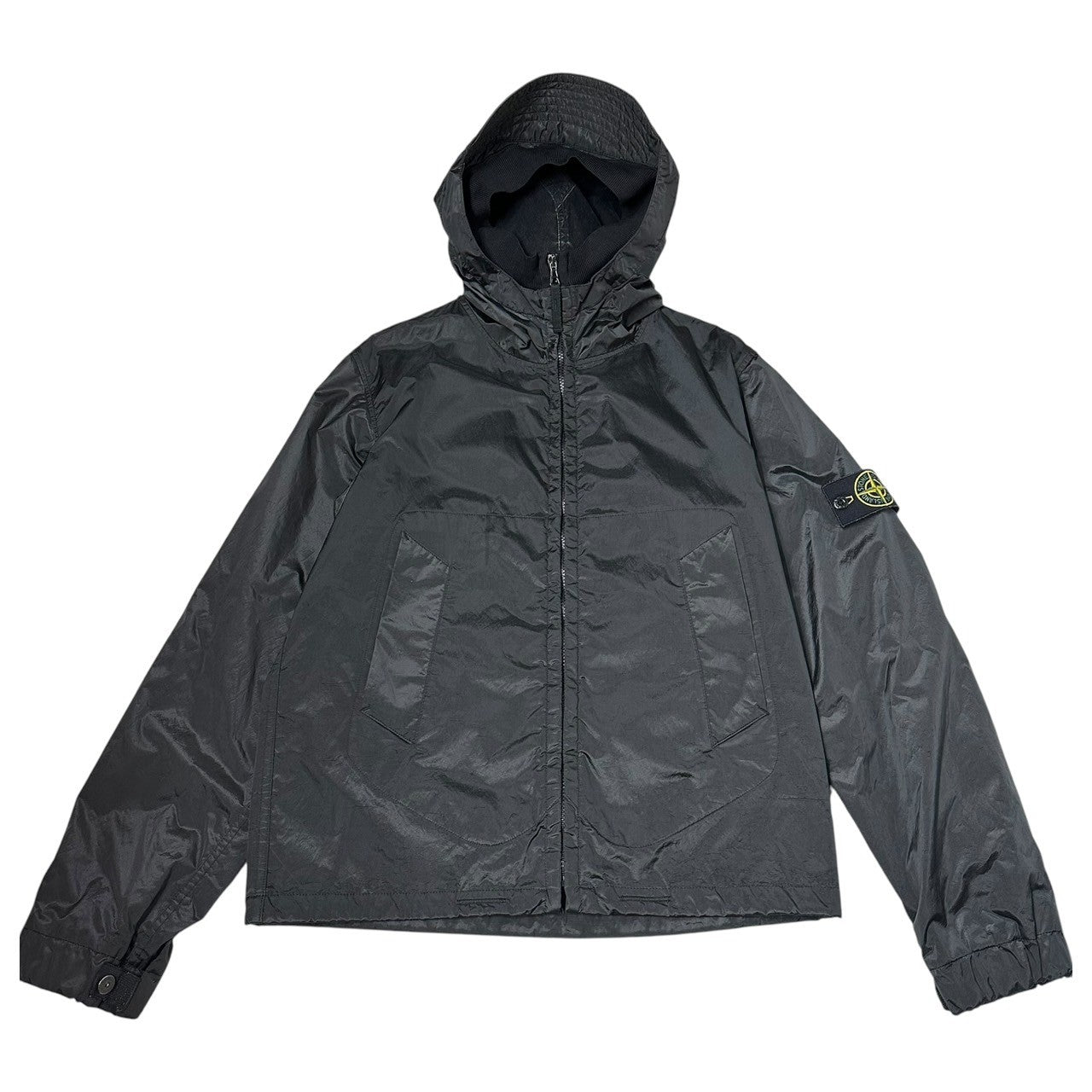 STONE ISLAND(ストーンアイランド) 07AW Nylon Metal Hooded Jacket ナイロン メタル フーディ ジャケット 4715M448 S ブラック 00's アーカイブ マウンテンパーカー