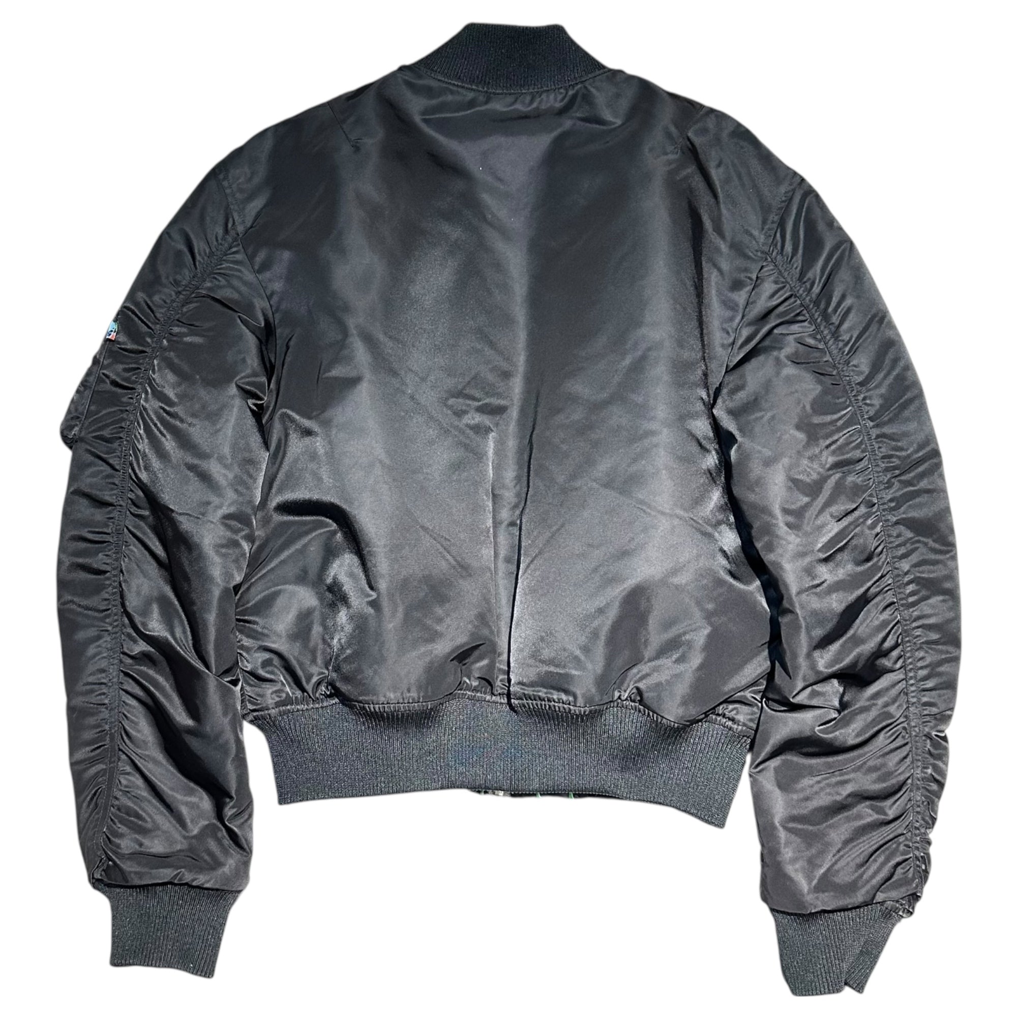KENZO×H&M(ケンゾー×エイチアンドエム) Reversible Bomber Jacket リバーシブル ボンバー ジャケット S ブラック×グリーン コラボ MA-1 ブルゾン