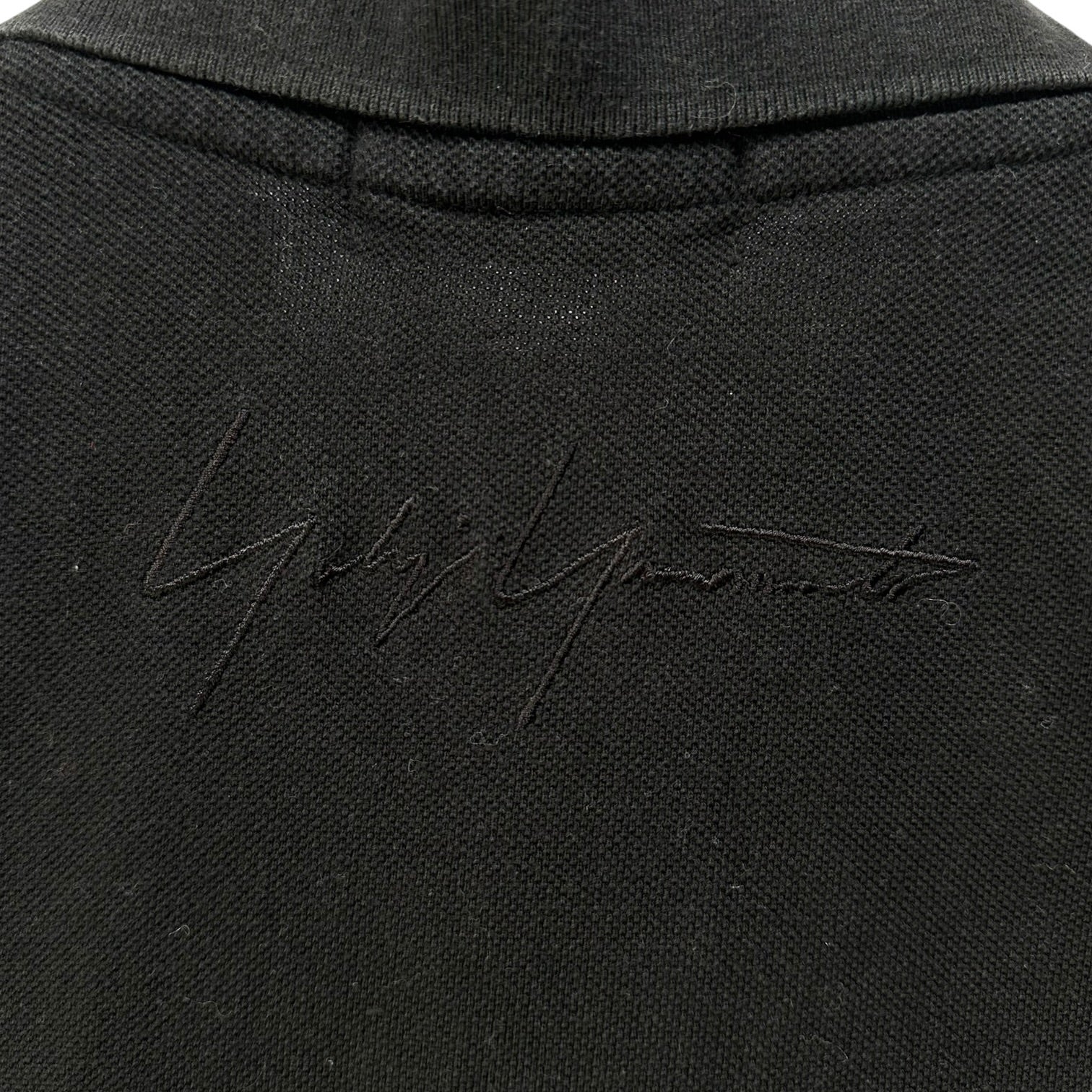 YOHJI YAMAMOTO POUR HOMME(ヨウジヤマモトプールオム) 19SS Back Logo Polo Shirt バック ロゴ 鹿の子 ポロシャツ HH-T70-550 4(L程度) ブラック 半袖