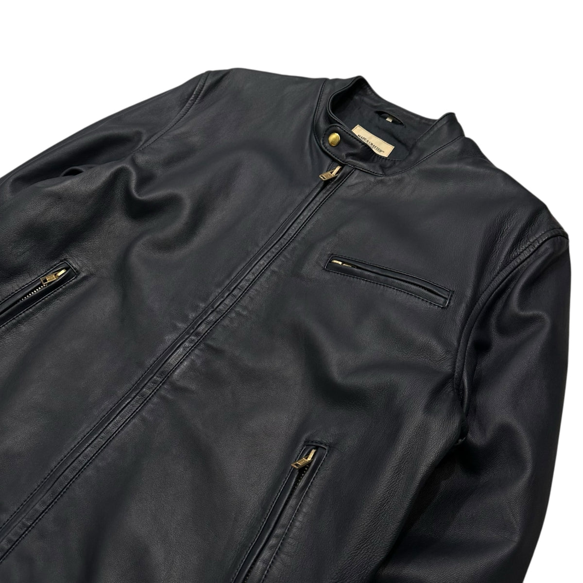 LEVI'S MADE & CRAFT(リーバイスメイド&クラフト) Leather Biker Jacket レザー バイカー ジャケット シープハイド 17141-0001 2 ネイビー