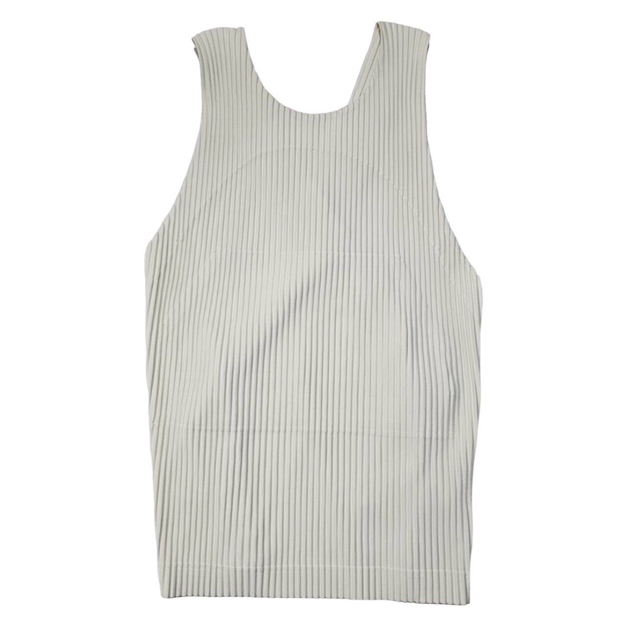 HOMME PLISSE ISSEY MIYAKE(オムプリッセイッセイミヤケ) 19AW pleated apron vest/プリーツエプロンベスト HP93JK101 SIZE FREE アイボリー
