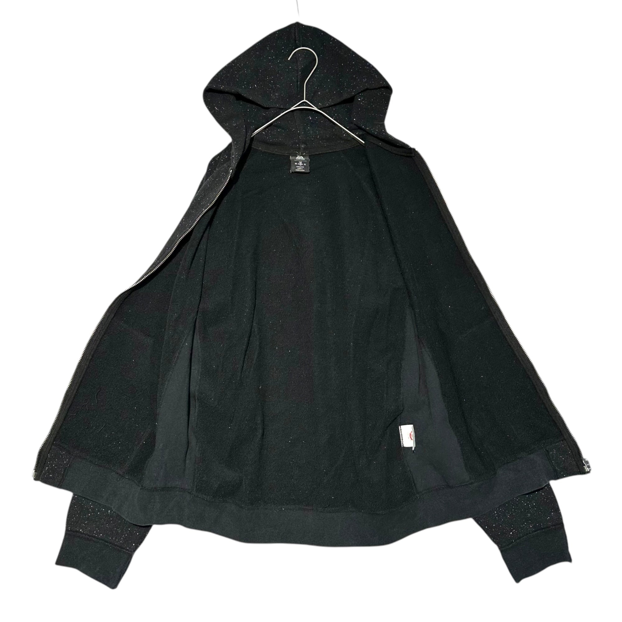 RESONATE GOODENOUGH(リゾネイトグッドイナフ) Lamé cotton full-zip hoodie ラメ コットン フルジップ パーカー RSE-0621 M ブラック