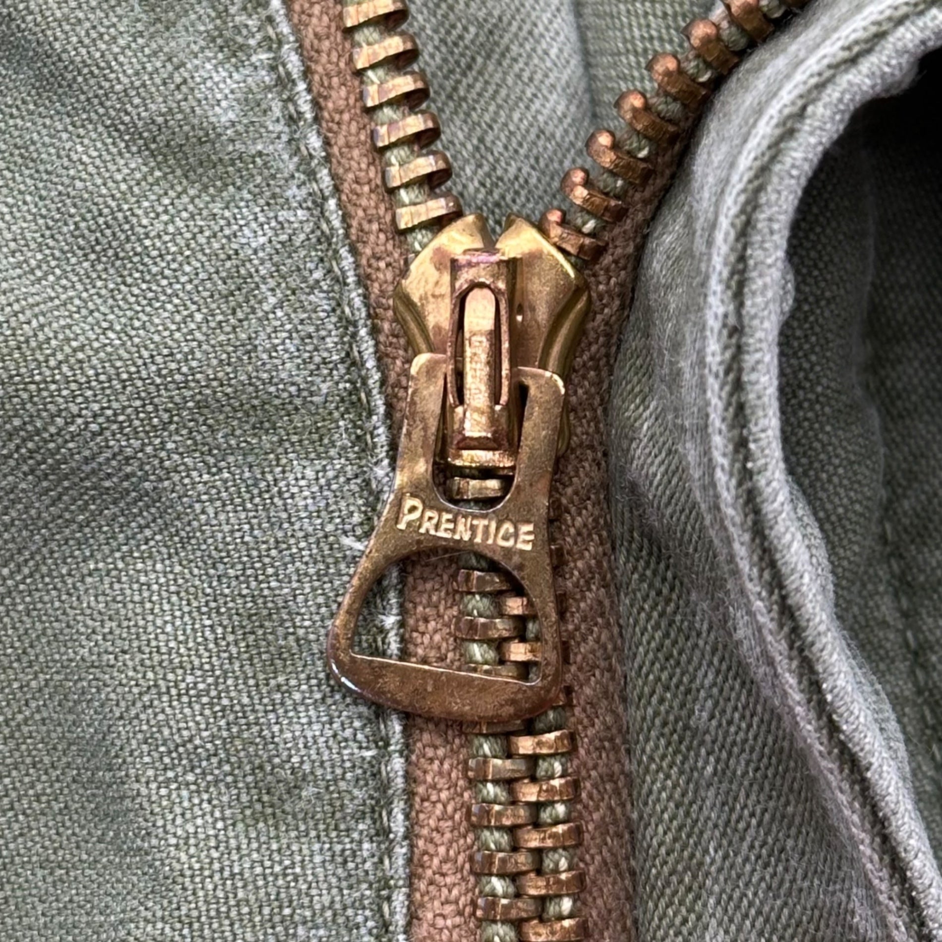 US ARMY(アメリカ軍) 50’s M-51 field pants PRENTICE zip 初期 フィールド カーゴ パンツ LONG-LARGE オリーブ 1952年 PRENTICEブラス 50年代 ヴィンテージ ミリタリー