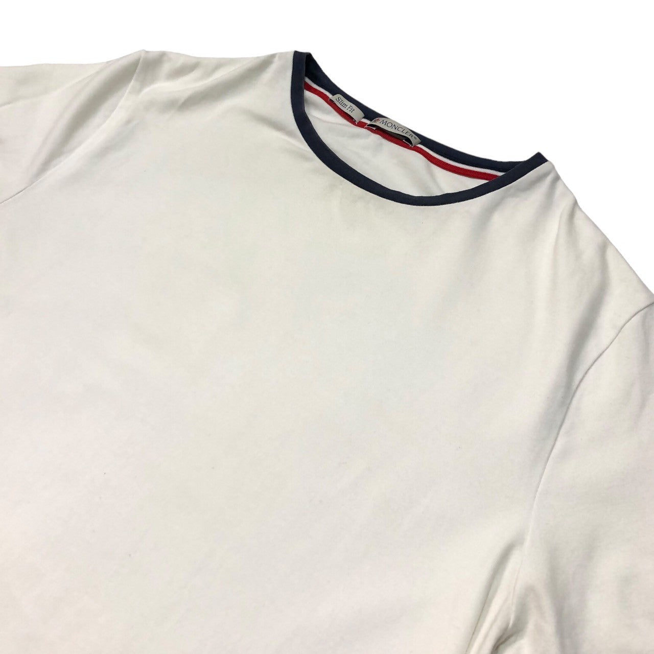 MONCLER(モンクレール) MAGLIA SLIMFIT/ロゴリンガーTシャツ B10918005900 L ホワイト