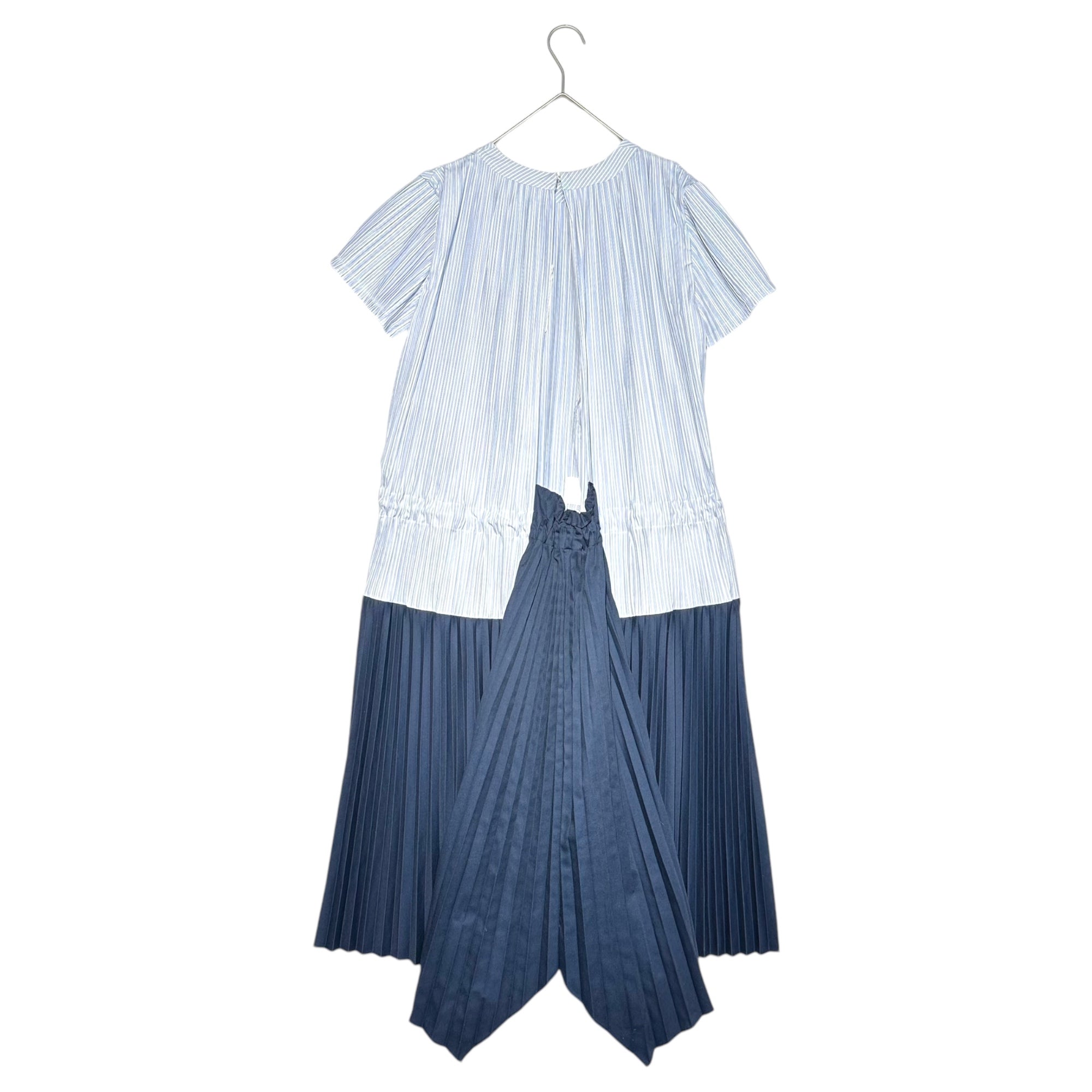 sacai(サカイ) 17SSドッキングプリーツワンピース 17-03194 1(Sサイズ程度) ブルー