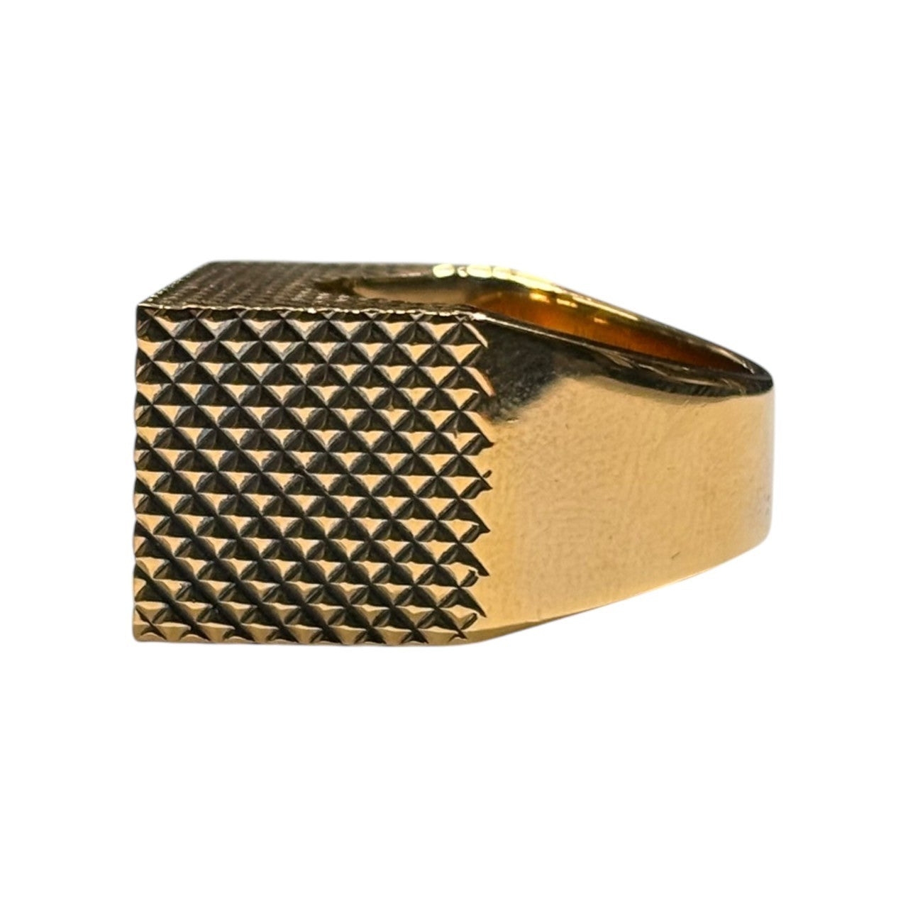 BALENCIAGA(バレンシアガ) 925 Silver Gold Seal Ring ゴールド 印台 リング 14(14号程度) ゴールド