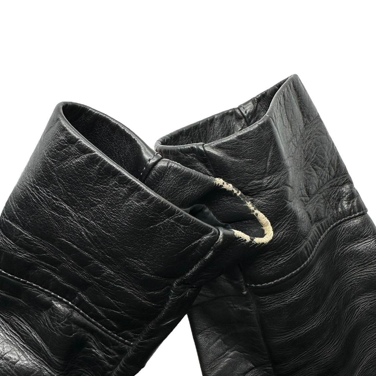 VINTAGE(ヴィンテージ) 70~80's Vintage Police Man Leather Jacket 70~80年代 ヴィンテージ ポリスマン レザー ジャケット ブラック IDEALジップ POLICEボタン ライナー欠品 ショート丈