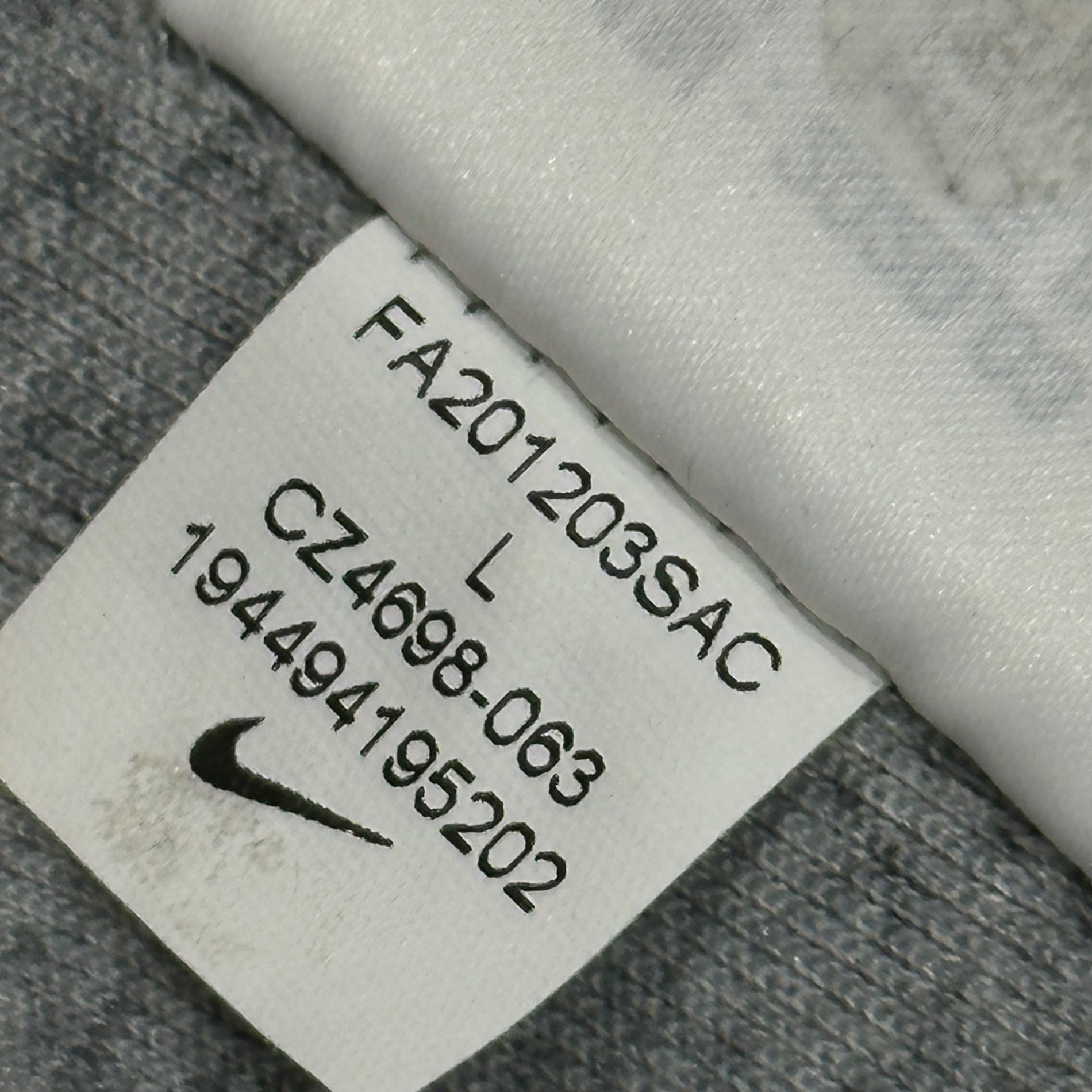 NIKE×sacai(ナイキ×サカイ) 20AW NRG FLEECE PANT フリース パンツ CZ4698-063 L ライトグレー トラック スウェット テック コラボ