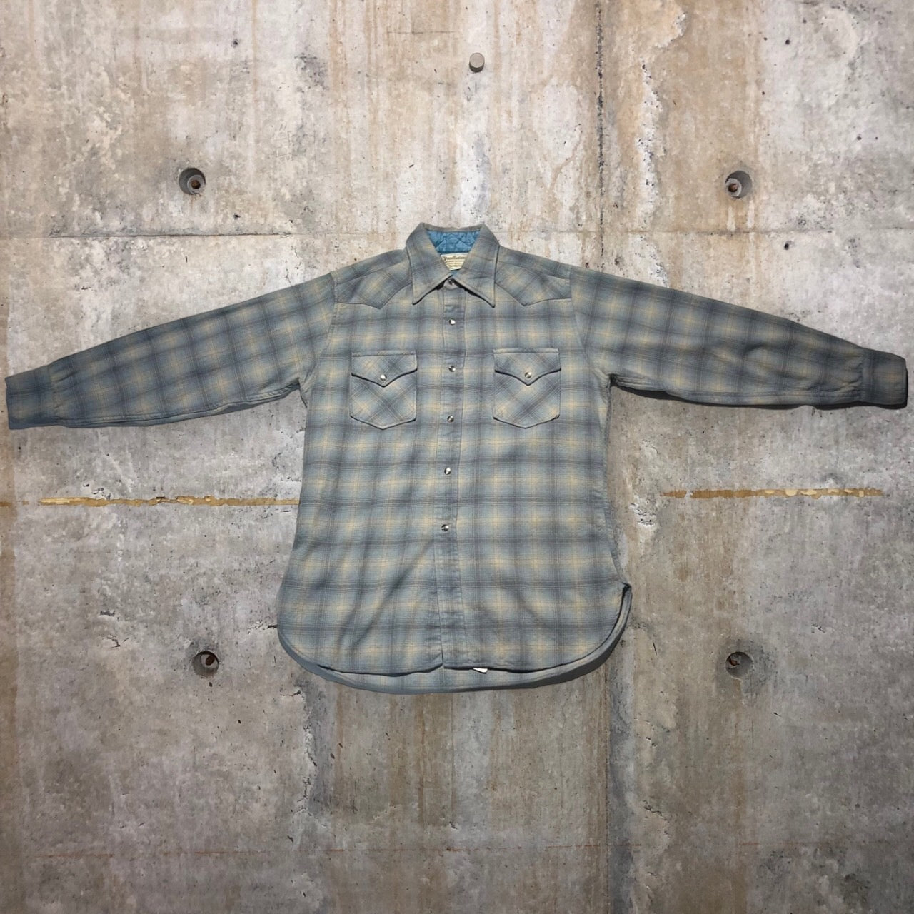 PENDLETON(ペンドルトン) 70'sウールチェックシャツ L ブルー