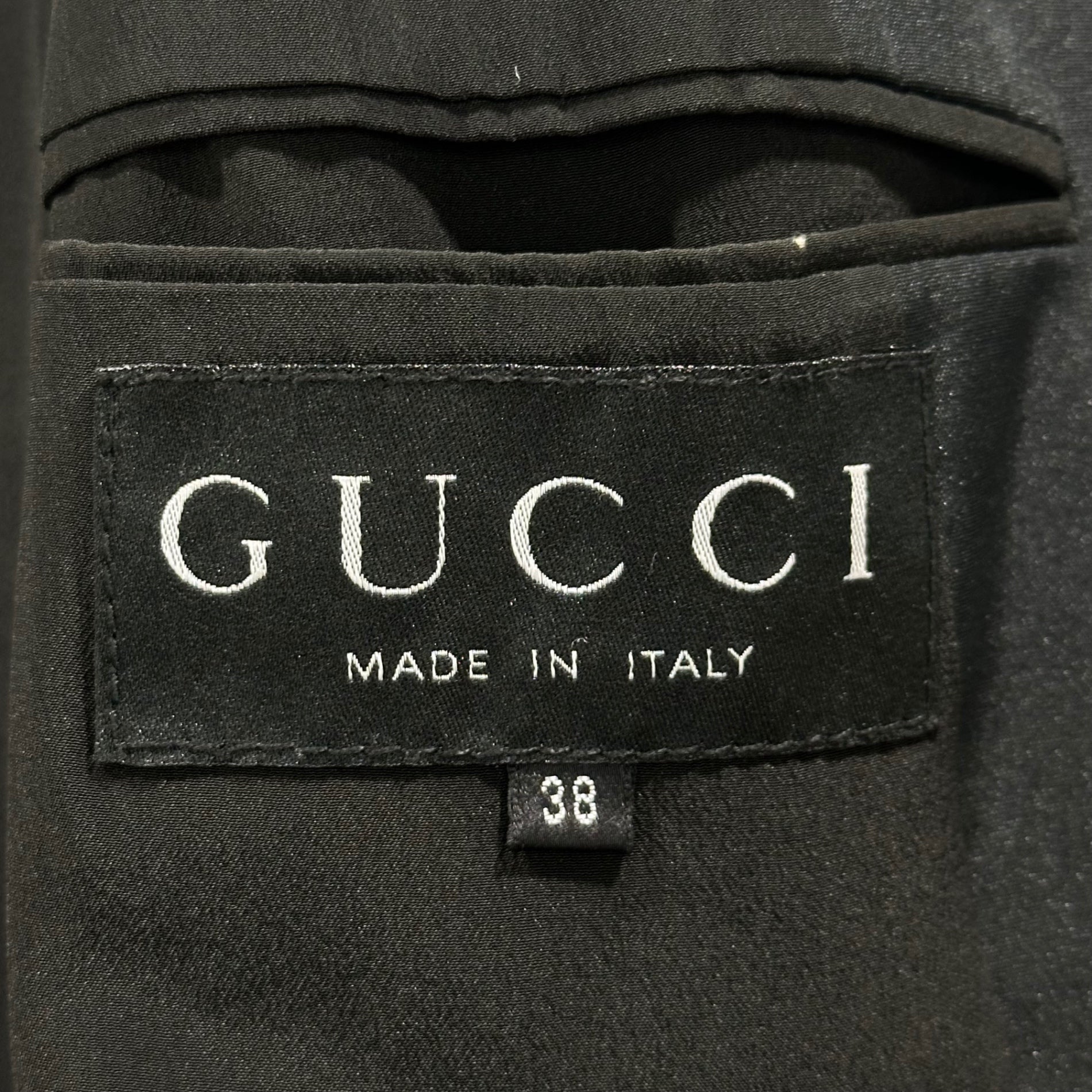 GUCCI(グッチ) 1997 By TOM FORD Short Silk-Blend Trench Coat トムフォード期 シルク混 トレンチ ショート コート 38(M程度) ブラック 90年代 90's