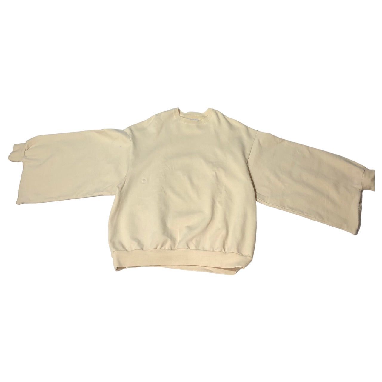 FUMITO GANRYU(フミトガンリュウ) KIMONO SLEEVE SWEAT SHIRT/キモノスリーブスウェットシャツ/着物 FU-2-CU03 SIZE 1(S~M) ベージュ