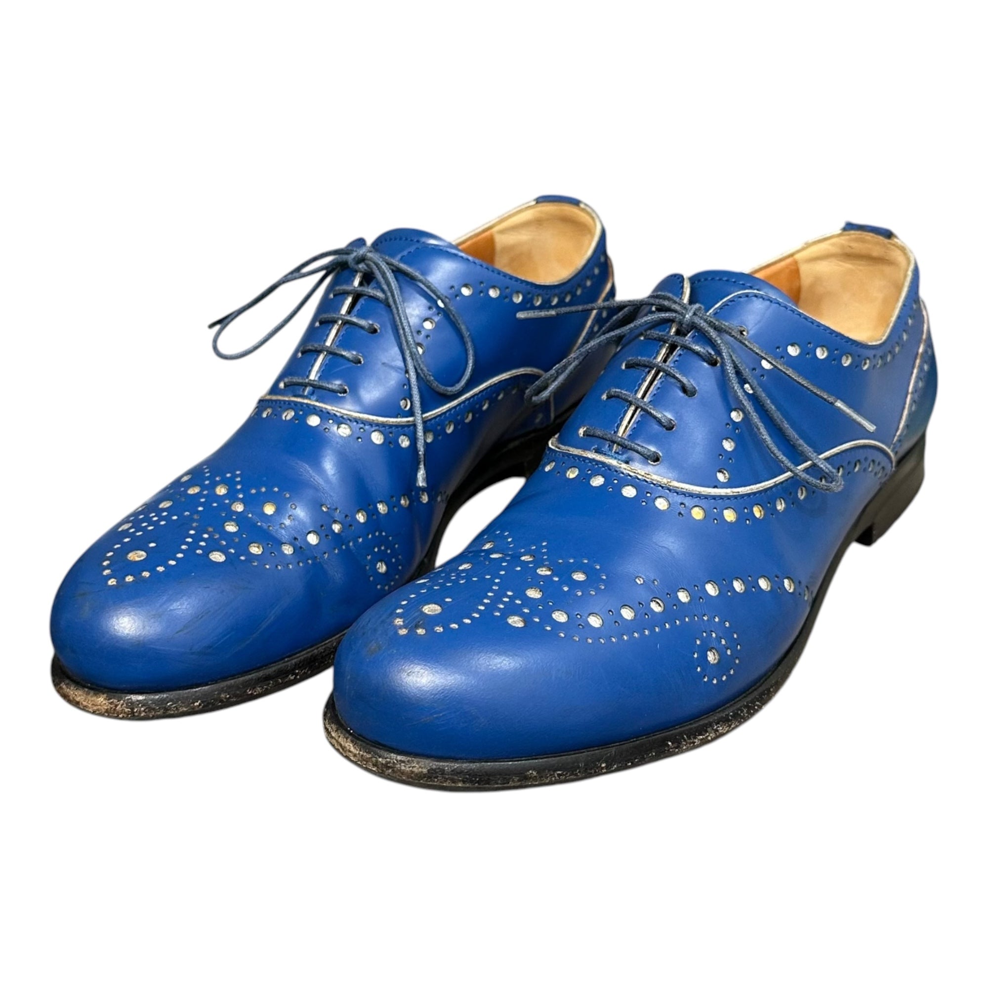 church's(チャーチ) ROSALIE - ROIS CALF ロザリー メダリオン レザー シューズ DE0048 38(24.0cm程度) ブルー 革靴